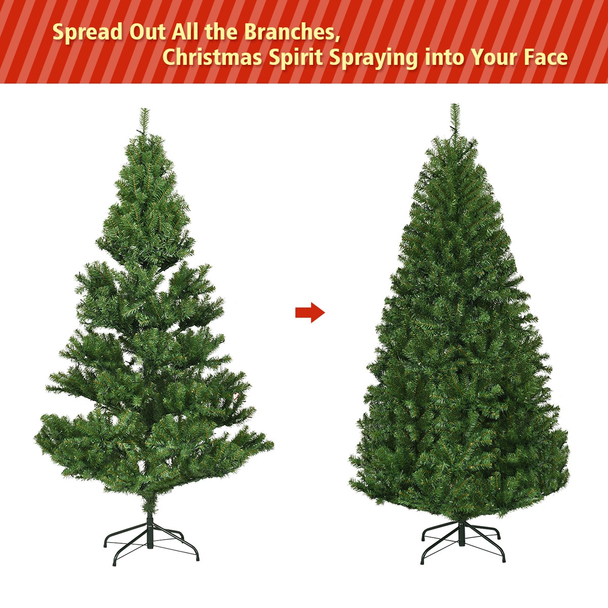 Costway CM20679 Artificial-Christmas-Trees - View #3