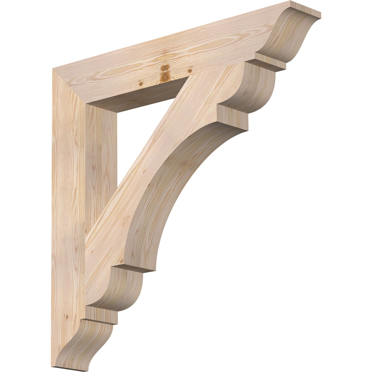 Ekena Millwork BKT06X36X36OLY01SDF Olympic traditional smooth 5-1/2-in x 36-in x 36-in Douglas fir Brown Wood Standard bracket
