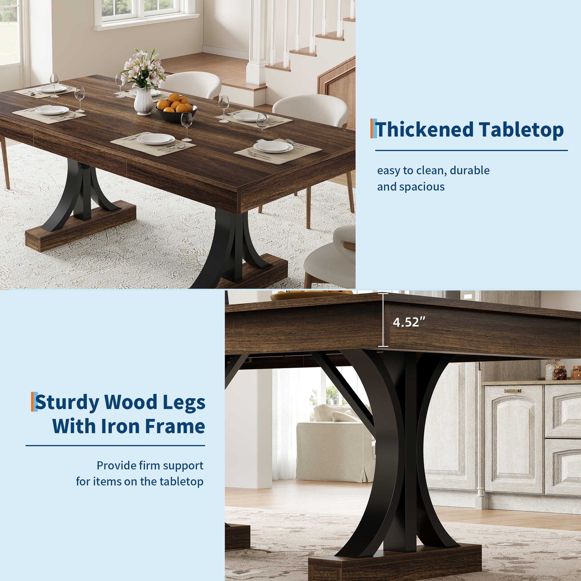 IdealHouse C8B-P5V7-DB02Y1TDM Dining-Tables - View #3
