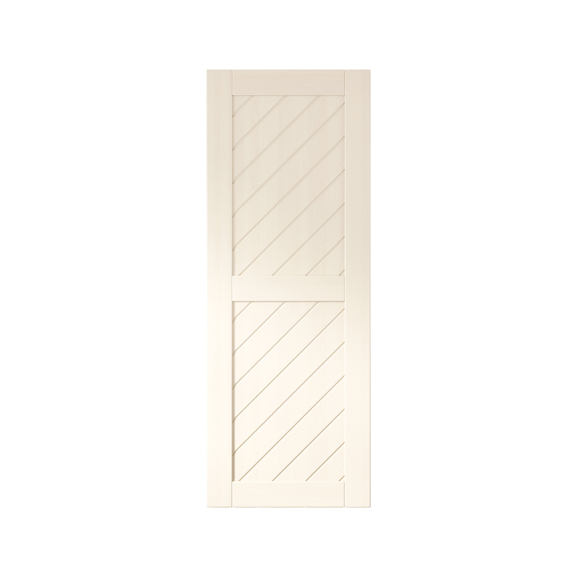 HOMACER XT1-3080-TG 30-in x 80-in Tinsmith Gray Prefinished Non-standard Pine Wood Solid core Single Barn Door (Hardware Not Included)