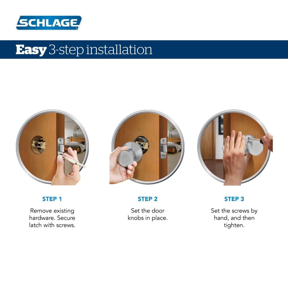 Schlage FB50 Georgian Bright Brass Exterior Single-cylinder deadbolt Keyed  Entry Door Knob Combo Pack (2-Pack) in the Door Knobs department at 