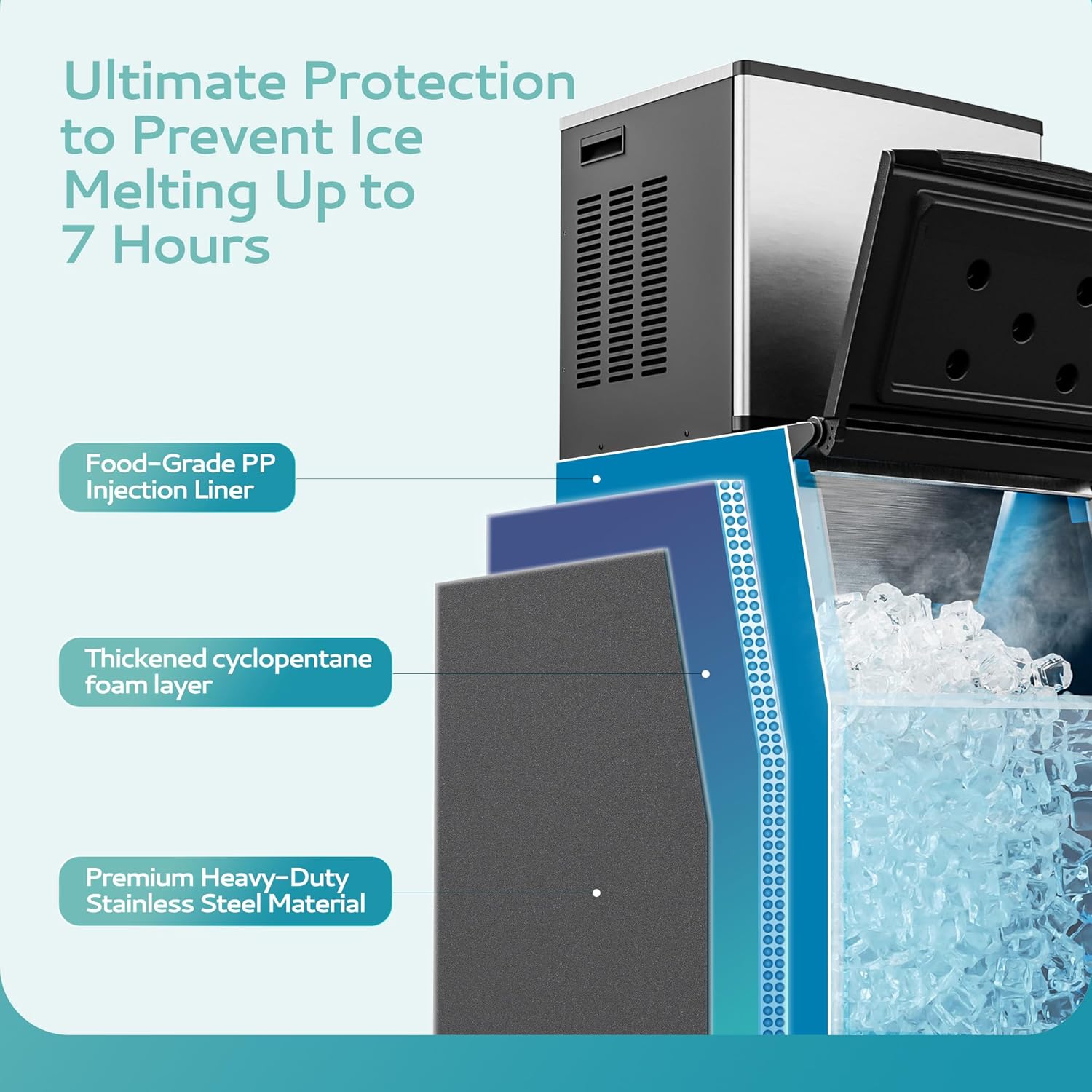 Euhomy CIM006-420LBS-E-LSSC Commercial-Ice-Makers - View #5