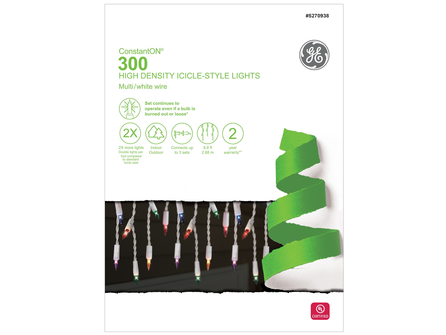 GE 61645LO Christmas-Icicle-Lights - View #5