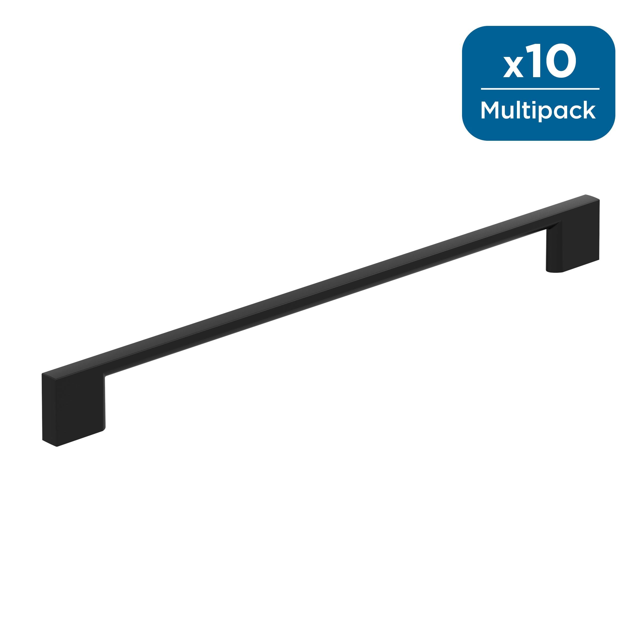 Amerock 10BX37135MB Cityscape 10-1/16-in , 256mm Center to Center Matte Black Cylindrical Bar 10 -Pack