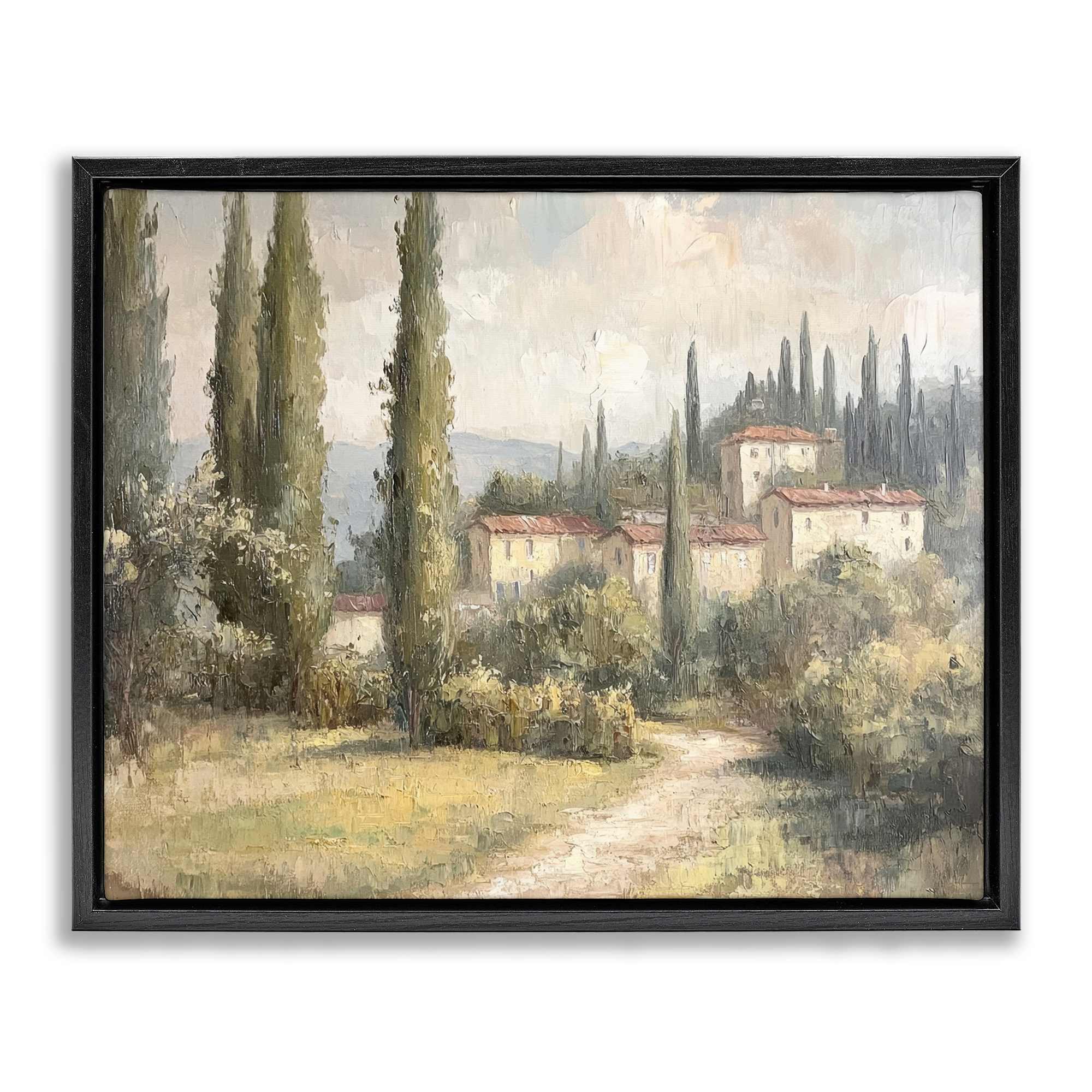 Stupell Industries BT-814-FFB-24X30 Villa Hidden in Trees Floating Frame design by Petal Prints Design