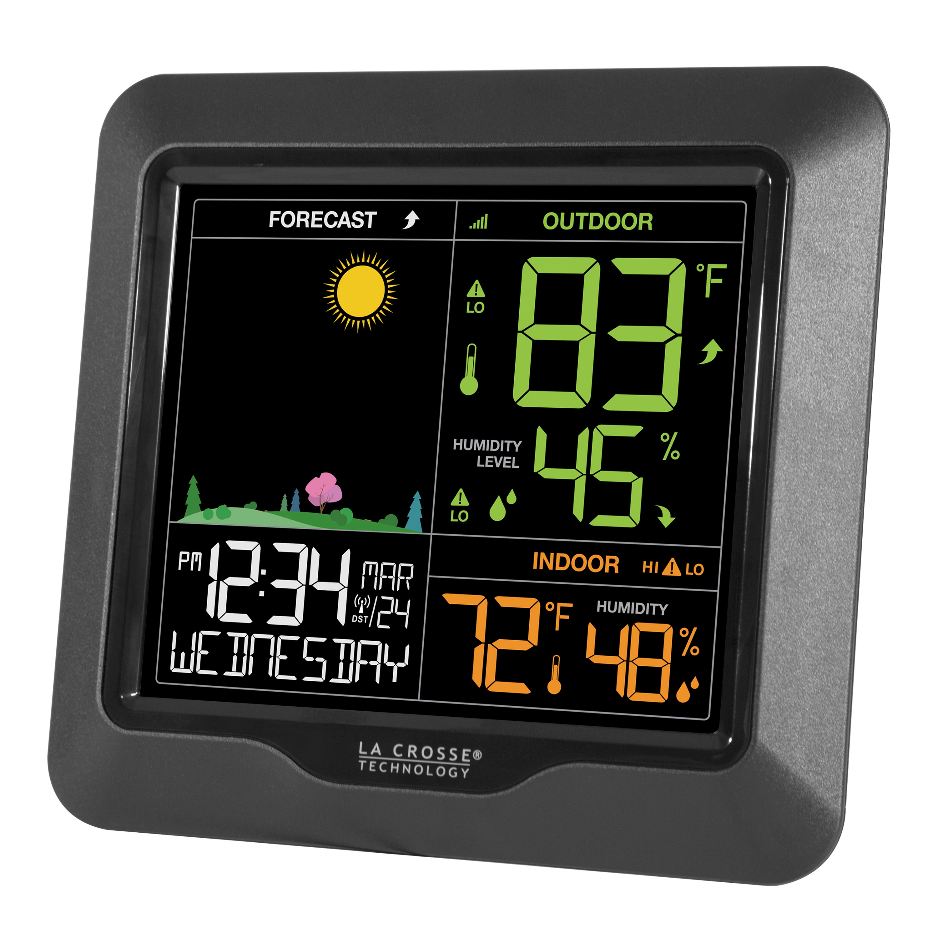  La Crosse Technology S77925-INT Wireless Color Weather Station,  Black : Patio, Lawn & Garden