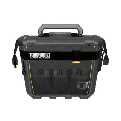 TOUGHBUILT Massive Mouth Hard Bottom XL Black Polyester 18-in Zippered Rolling Tool Bag TOUGHBUILT Massive Mouth Hard Bottom XL Black Polyester 18-in Zippered Rolling Tool Bag
