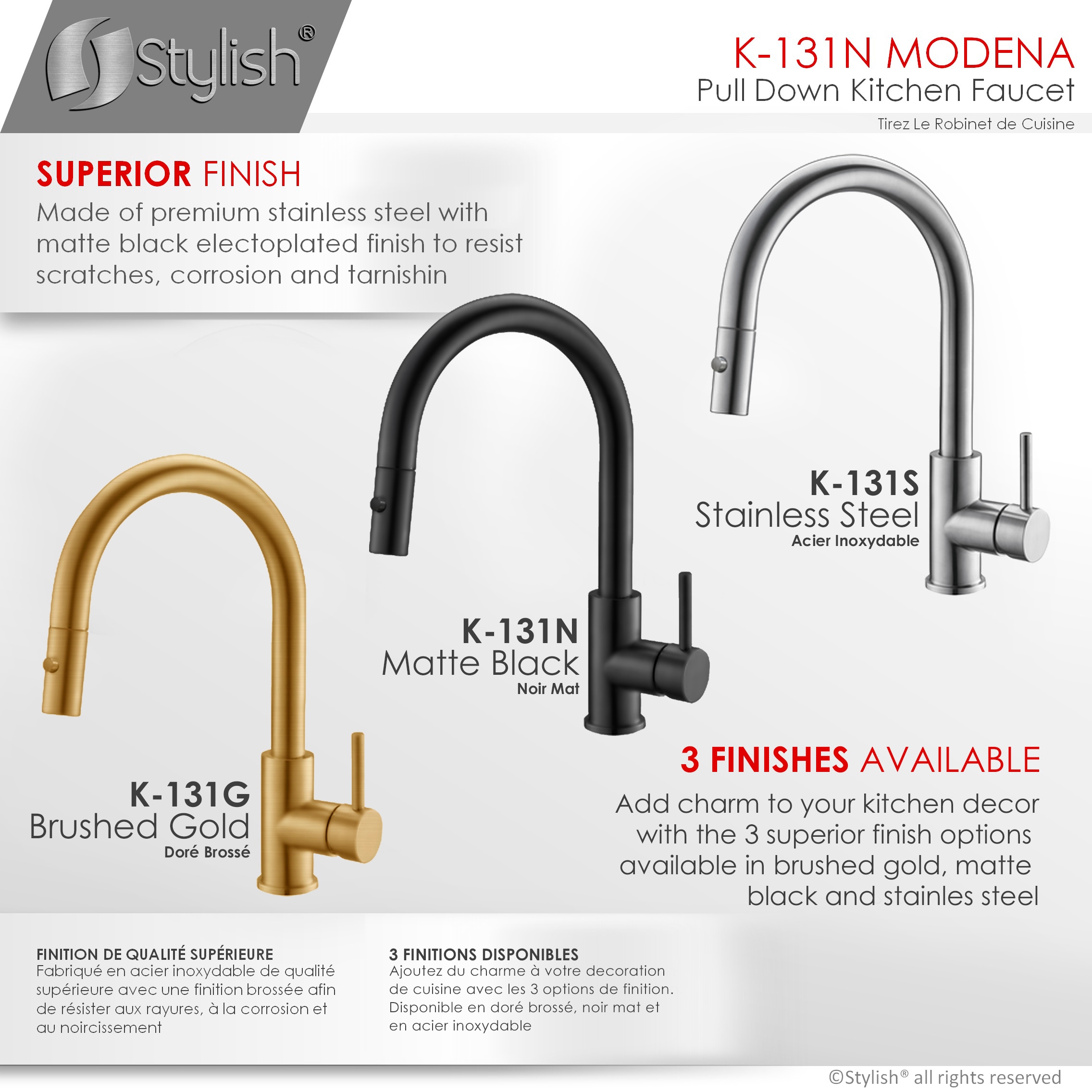 Stylish K-131N Kitchen-Faucets - View #5
