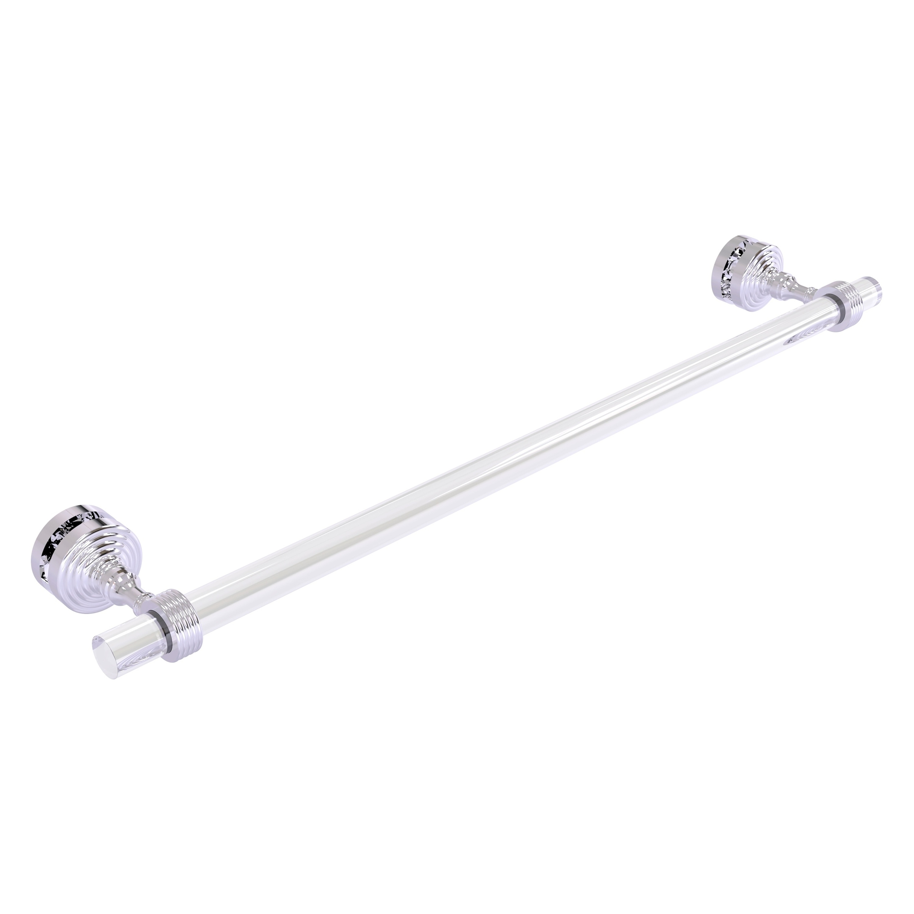 Allied Brass PG-41G-SM-24-PC Pacific Grove 24-in Polished Chrome Wall mount Single Towel Bar