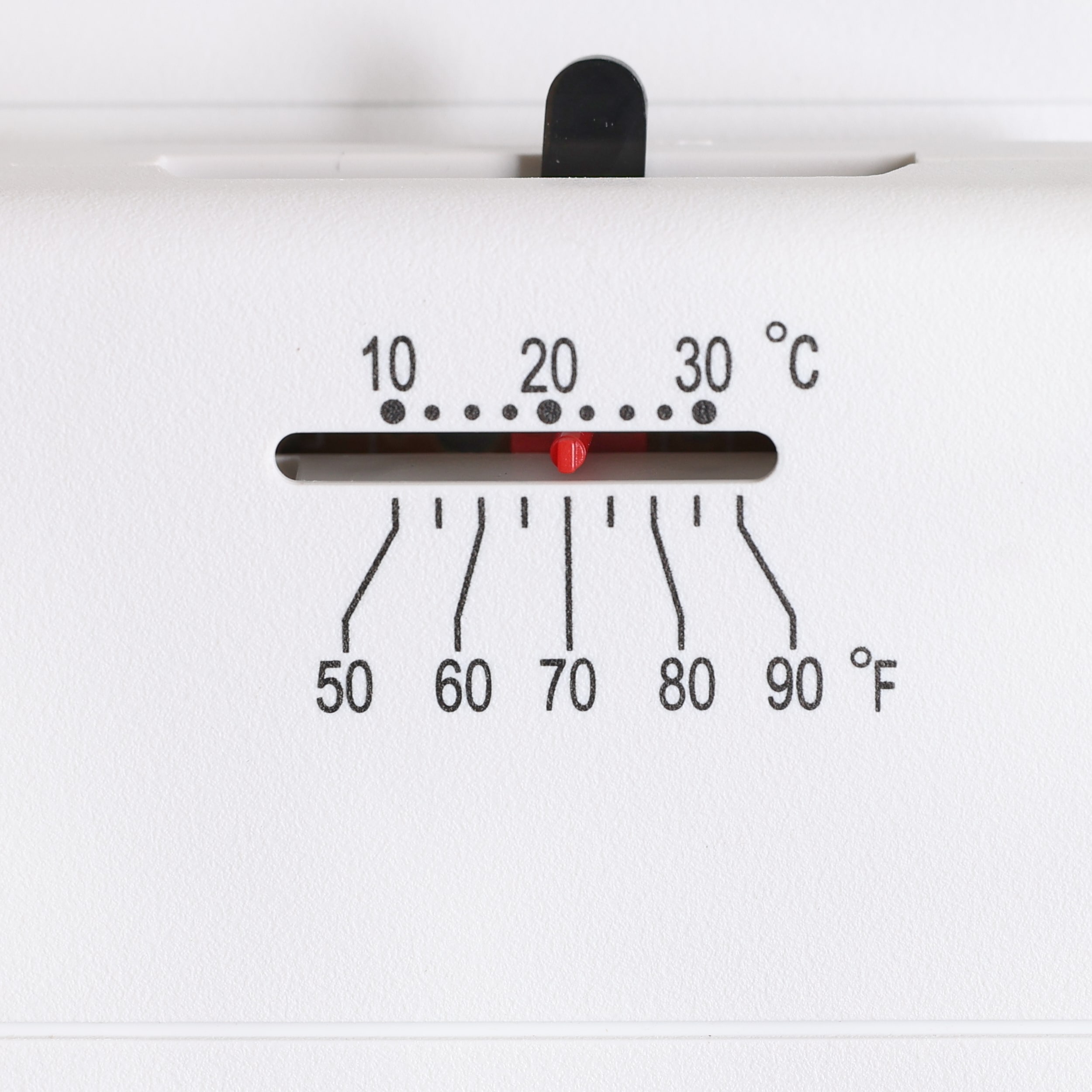 White Square Low Voltage Heating and Cooling Thermostat