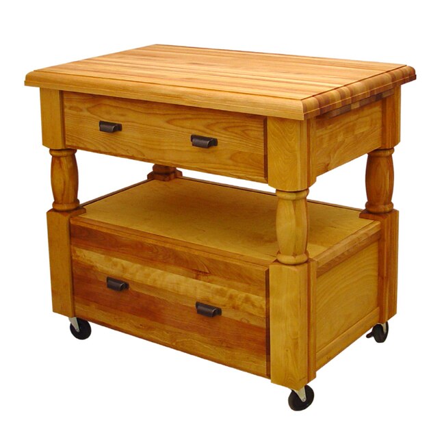 Catskill Craftsmen Brown Wood Base with Birch Butcher Block Top Kitchen Island (40-in x 24-in x 34.5-in) Catskill Craftsmen Brown Wood Base with Birch Butcher Block Top Kitchen Island (40-in x 24-in x 34.5-in)