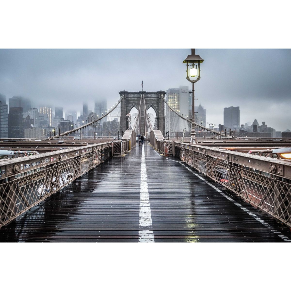 HomeRoots 372134 40-Inches H x 60-Inches W Cityscape Paper Painting