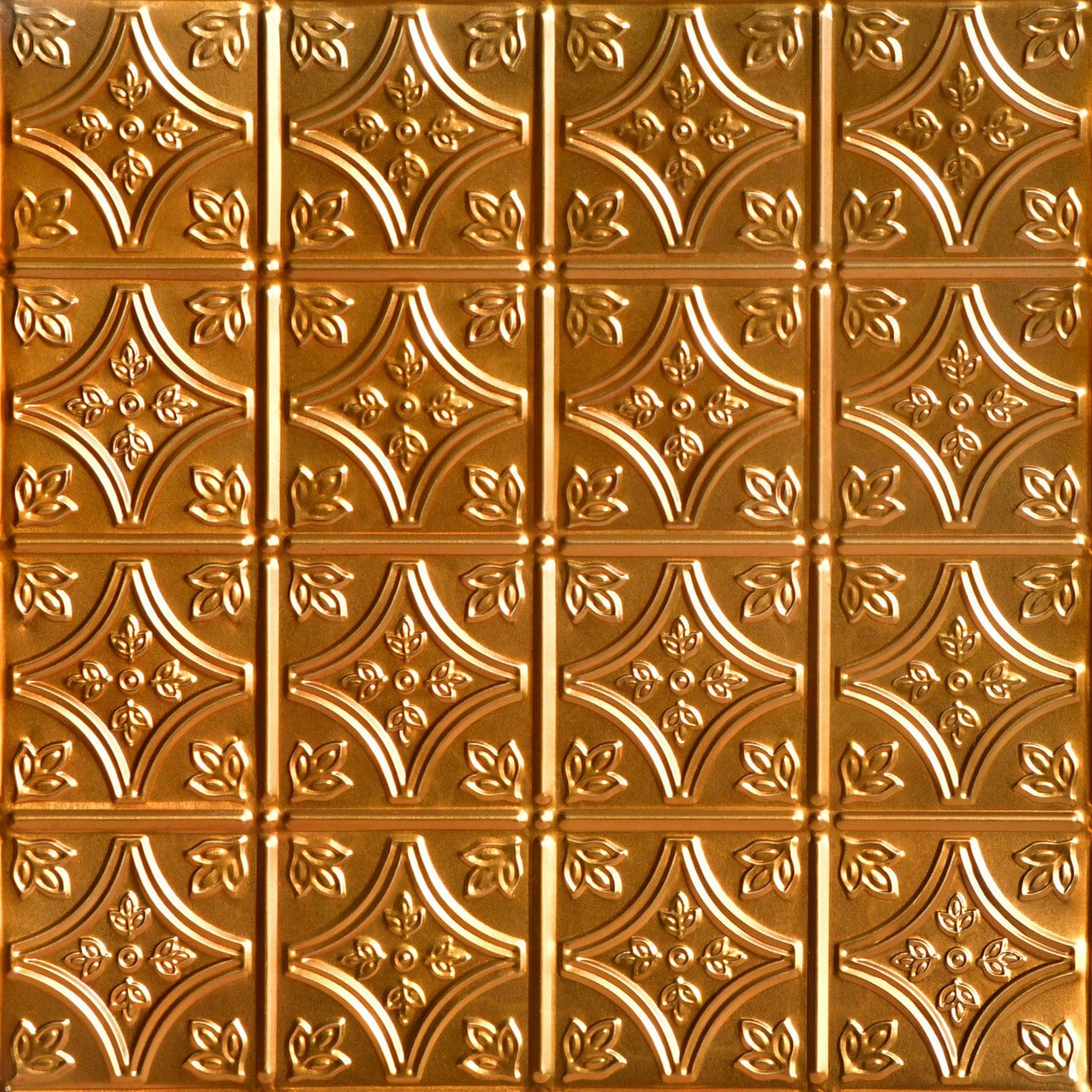 From Plain to Beautiful in Hours SKPC209-LNOP24X24D12 2-ft x 2-ft Tiny Tiptoe Lincoln Copper Steel Drop Ceiling Tile ( 12 -Pack, 48-Sq. Feet / Case )