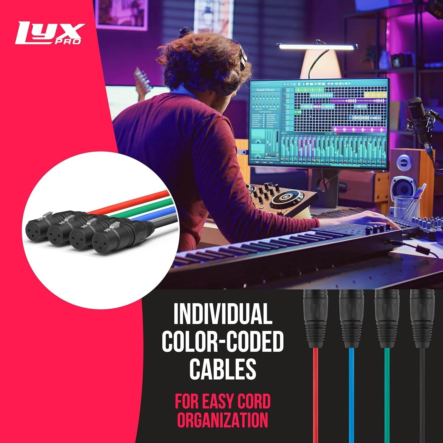 LyxPro LYXLCS8EC12F Stereo-Audio-Cables - View #2