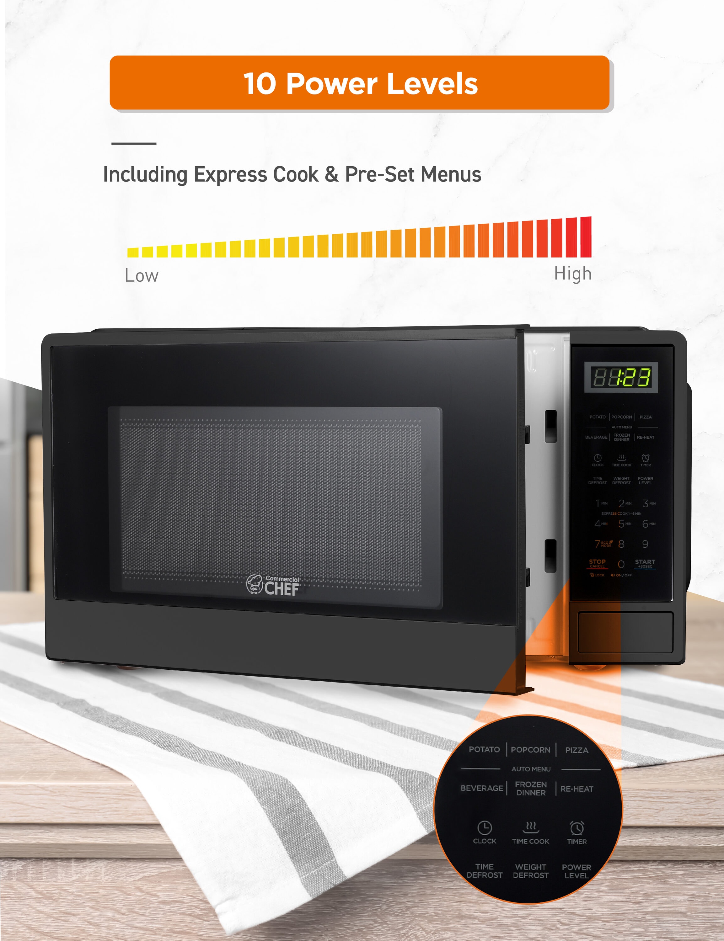 Magic Chef 1.1 cu. ft. Countertop Microwave in Stainless Steel