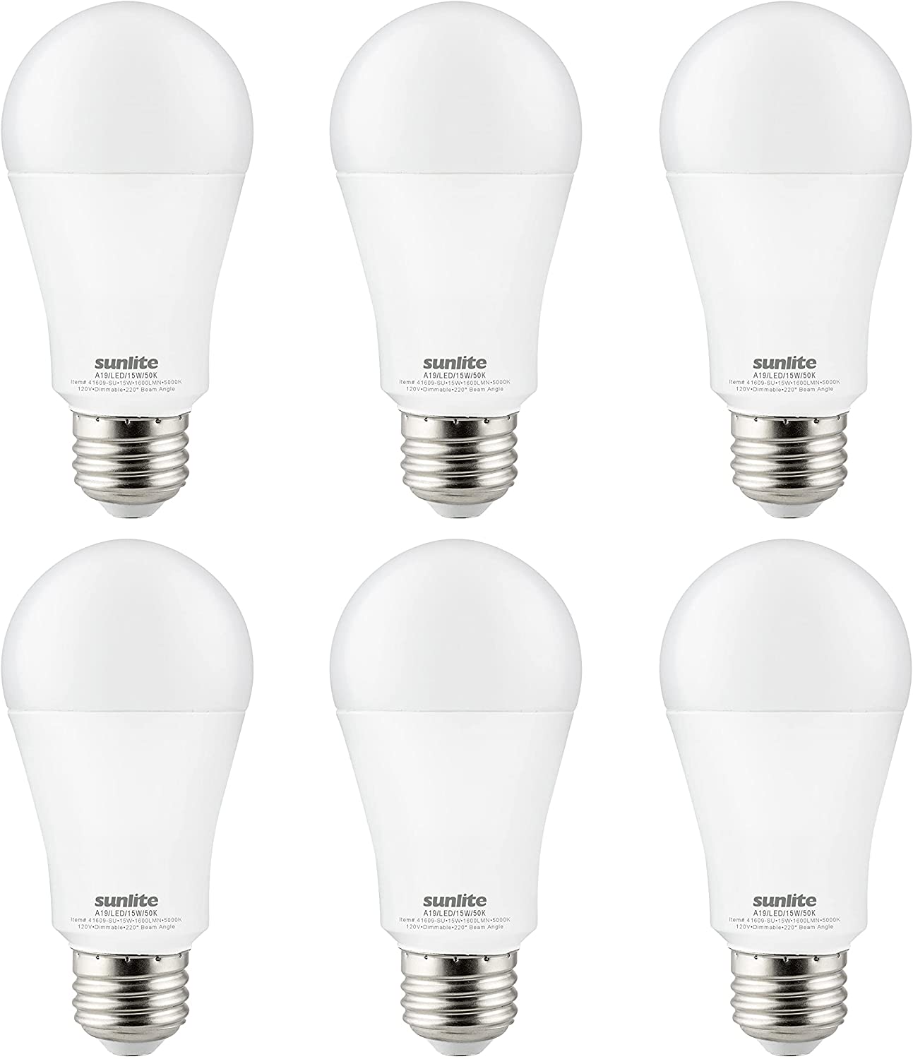 Sunlite 100-Watt EQ A19 Medium Base Dimmable Light Bulb (6-Pack) in the General Purpose Light Bulbs department at Lowes.com