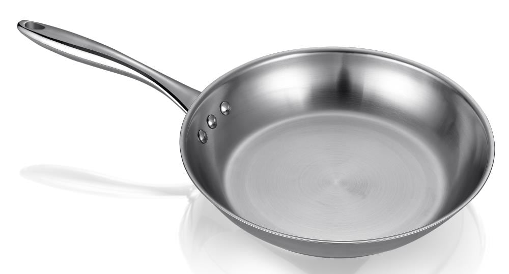 Ozeri Stainless Steel Earth 10.6-in Stainless Steel Cooking Pan in the  Cooking Pans & Skillets department at