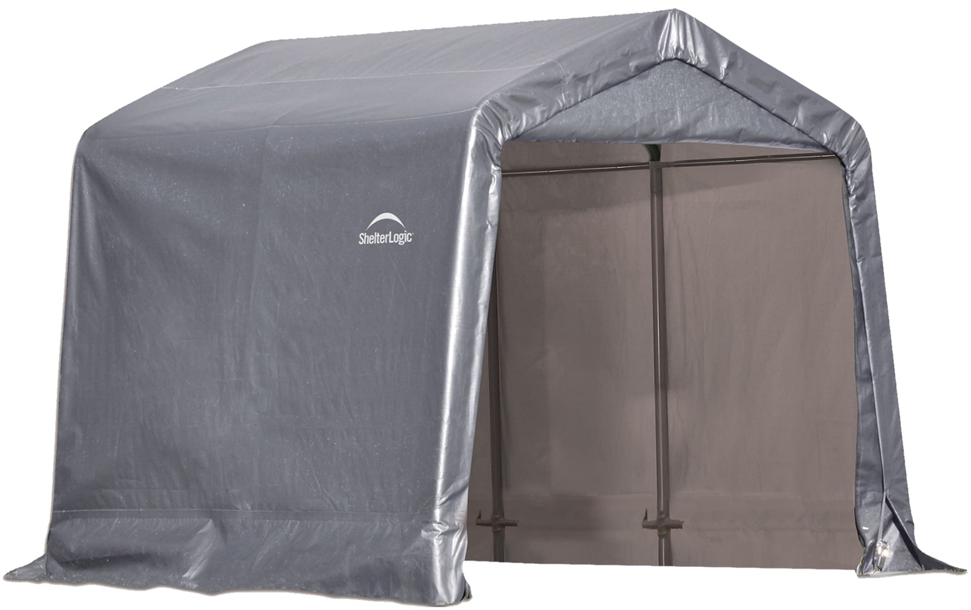 ShelterLogic 8-ft x 8-ft Canopy Storage Galvanized Steel Storage Shed in  the Metal Storage Sheds department at