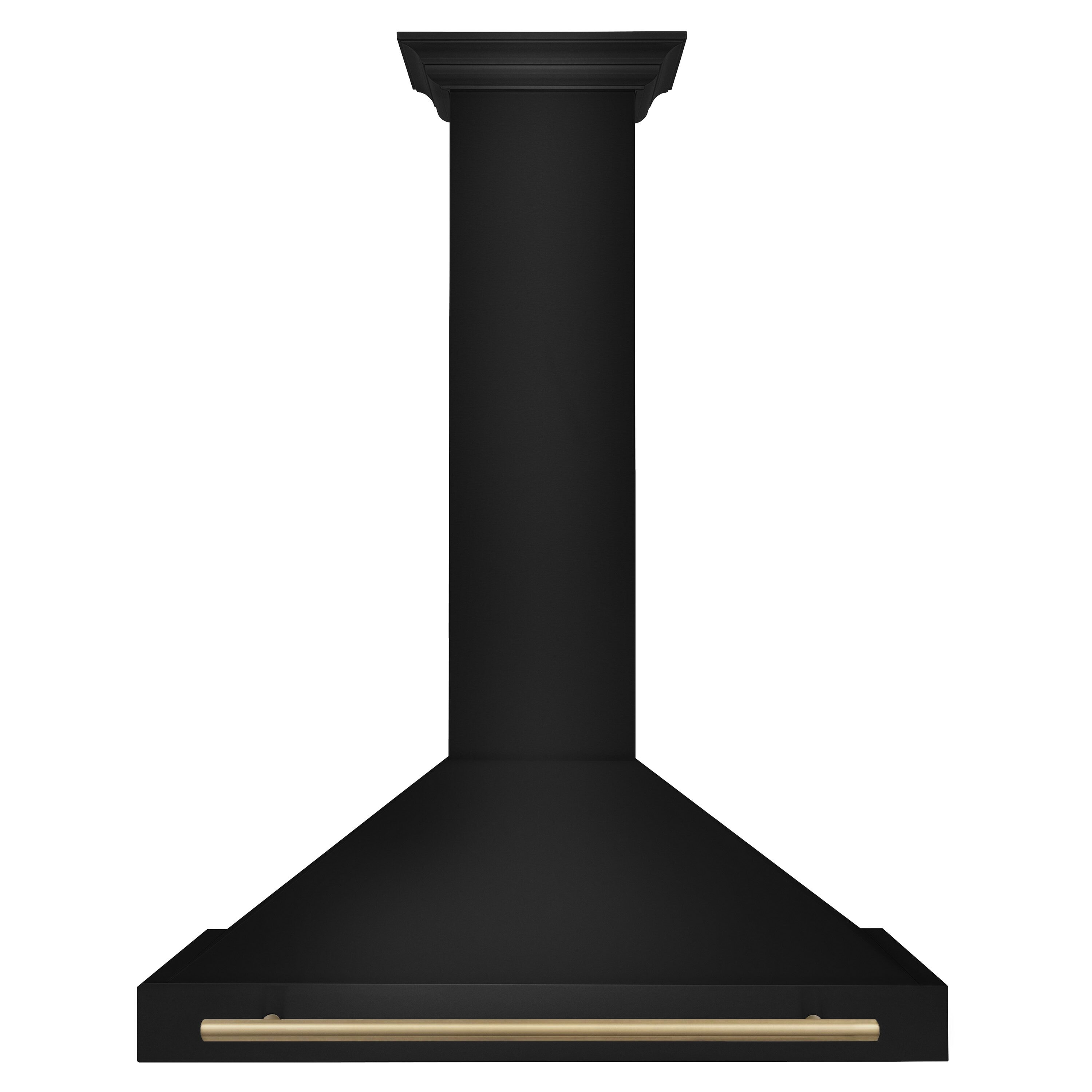 ZLINE KITCHEN & BATH BSKB4Z-36-CB 36 inch Convertible 400-CFM Black Stainless Steel, Champagne Bronze Accent Handle Wall-Mounted Range Hood