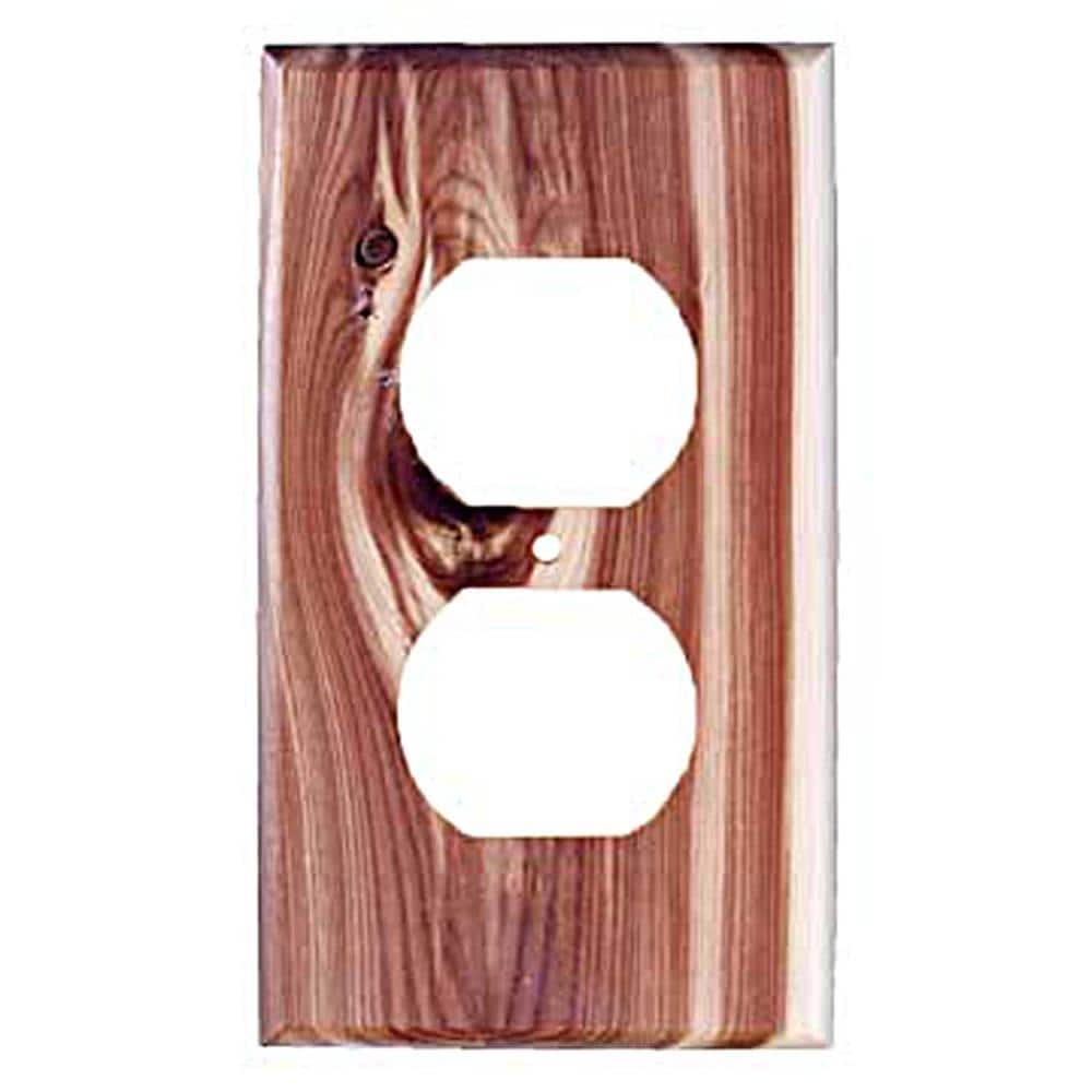Sierra Lifestyles 682405 1 -Gang Specialty Size Juniper Wood Indoor Duplex Wall Plate