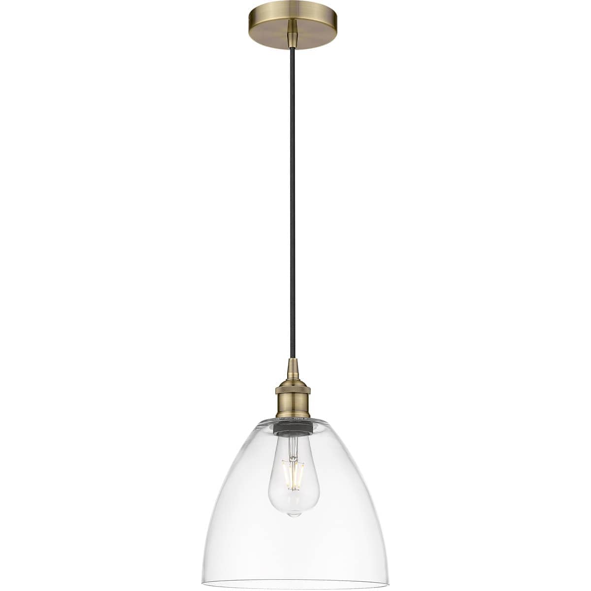Innovations Lighting -  616-1P-AB-GBD-92-LED Edison Dome Mini Pendant Antique Brass