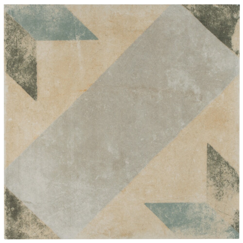 Affinity Tile FCD10PSB Pompei Star Blue 10-in x 10-in Matte Porcelain Stone Look Floor and Wall Tile (10.88-sq. ft/ Carton)