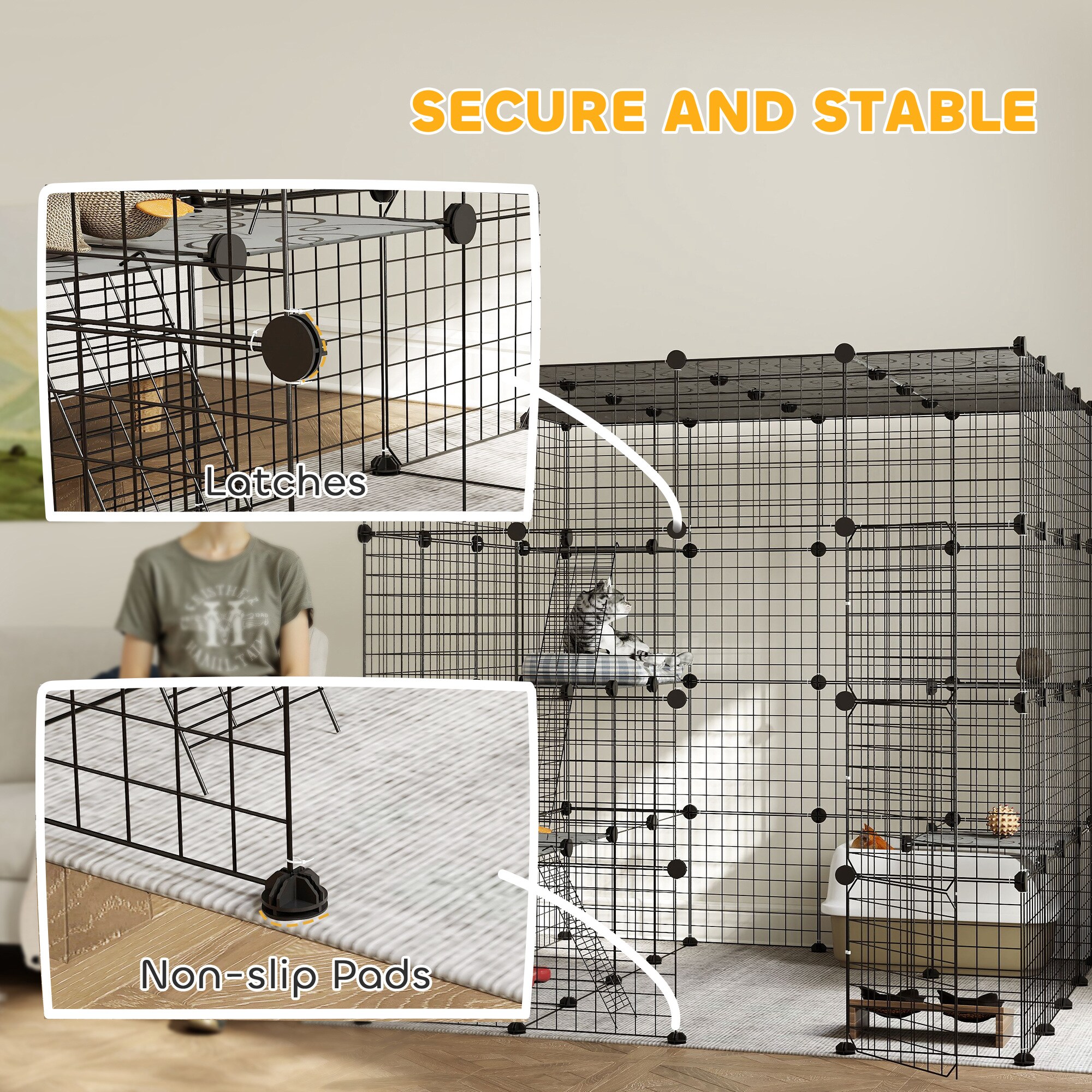 PawHut D51-454V00BK Dog-Houses - View #9