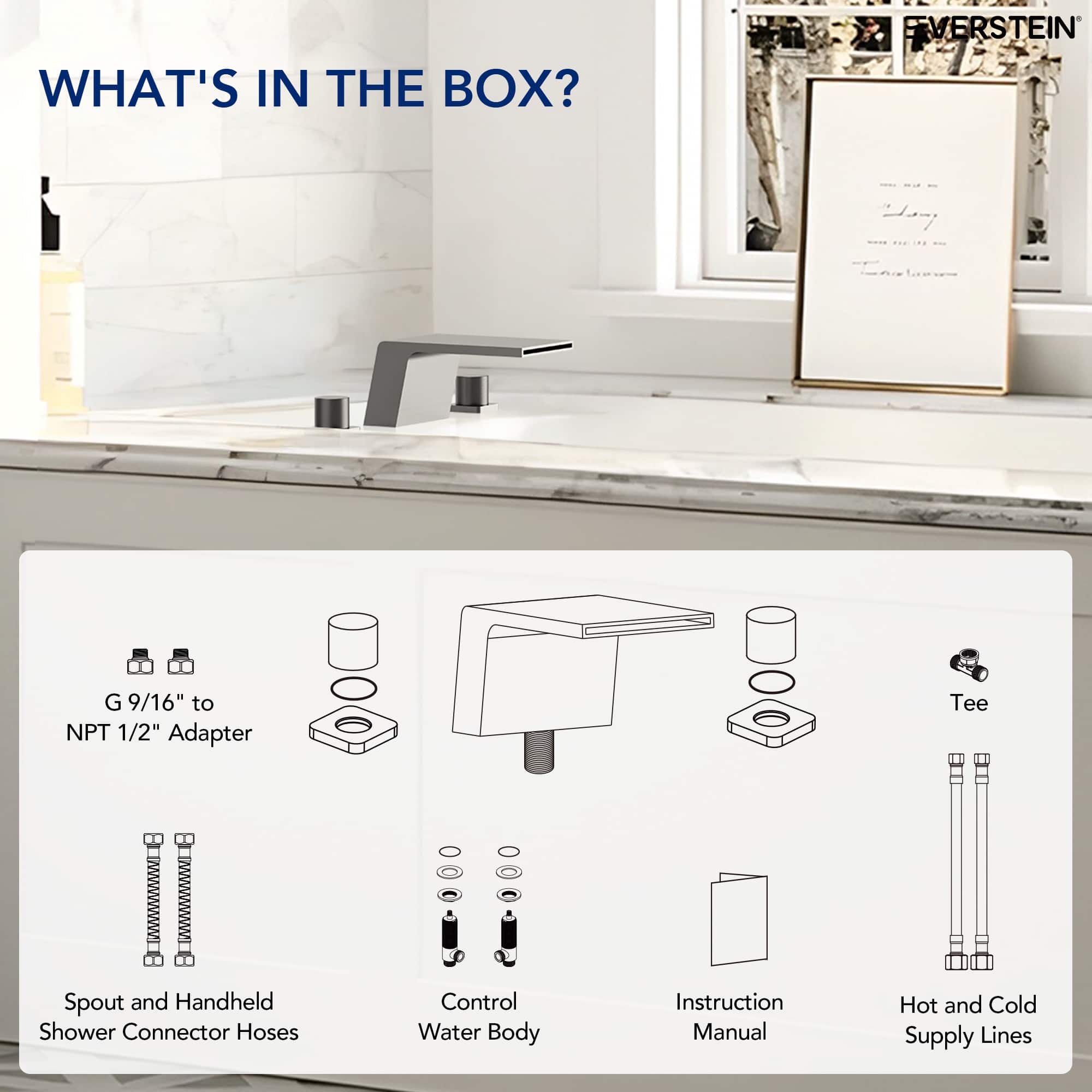 EVERSTEIN SFS-1125-NK Roman-Tub-Faucets - View #12