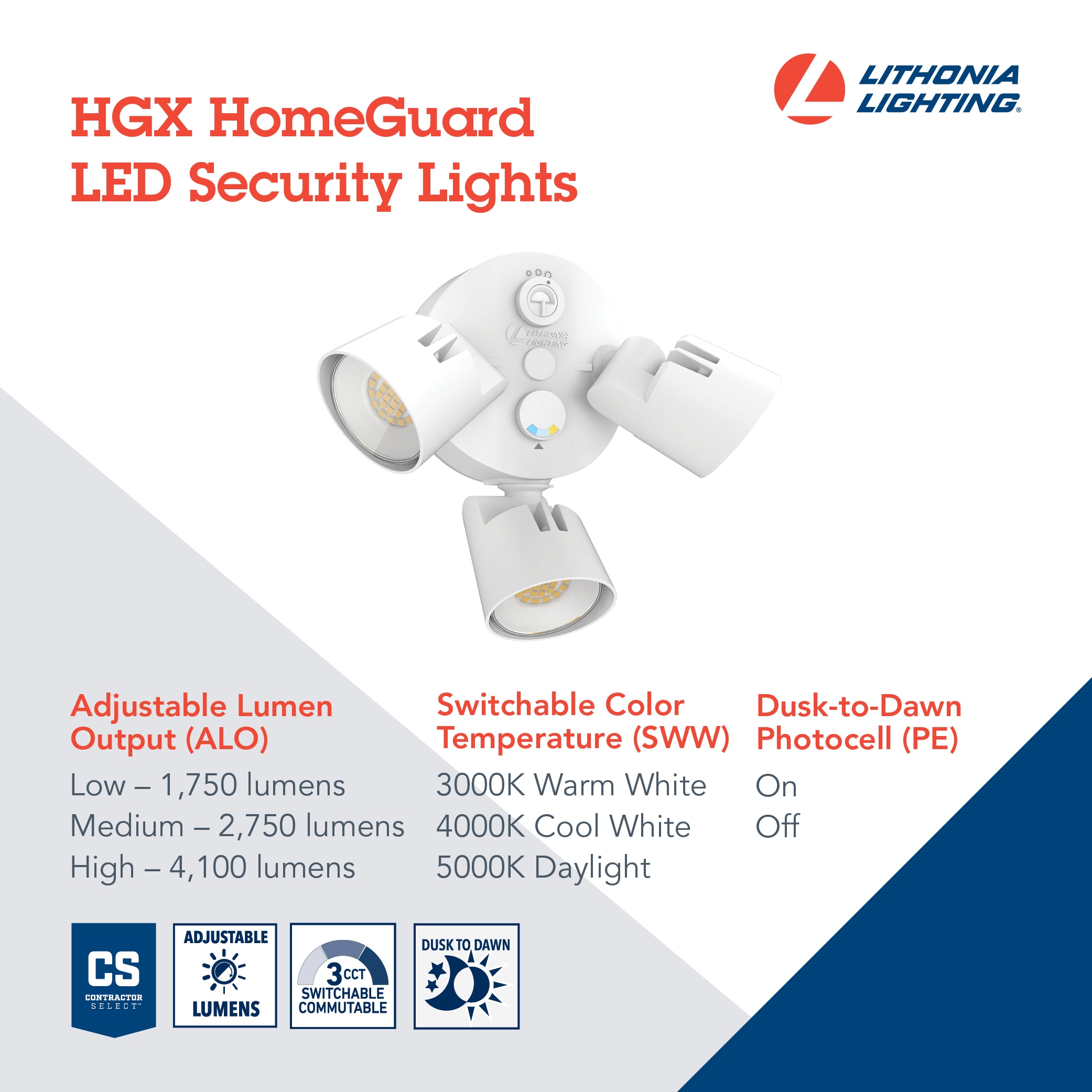 Lithonia Lighting HGXLED3RHALOSWW2PEWH Dusk-Dawn-Lighting - View #3