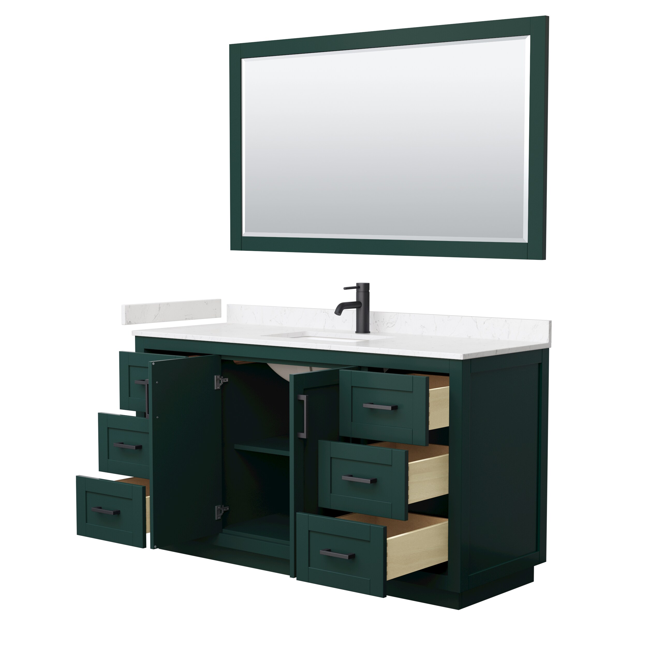 Wyndham Collection WCF292960SGKC2UNSM58 Bath-Vanity-Combo - View #3