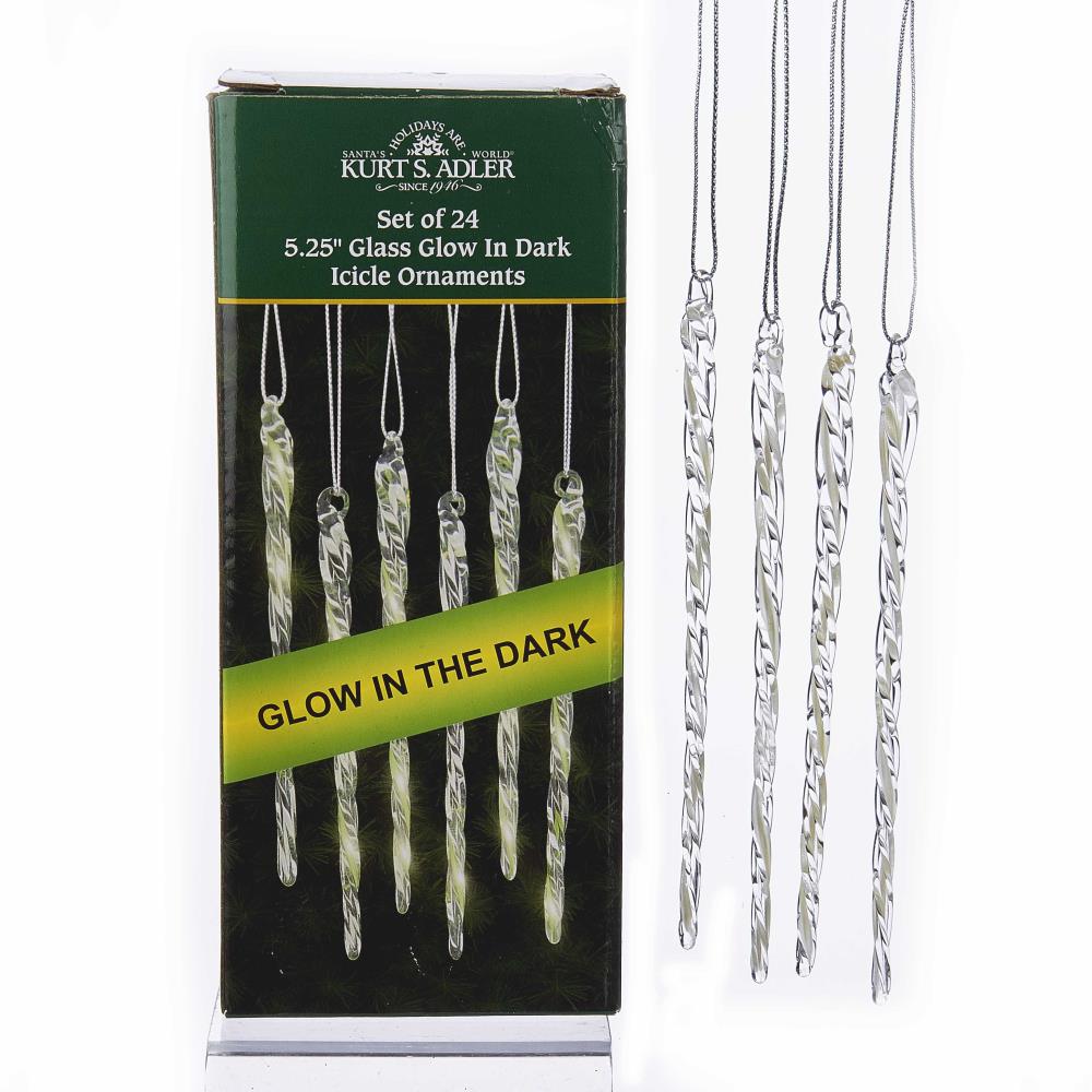 Kurt S. Adler A1184 24 -Pack Clear Standard Indoor Ornament set Shatterproof