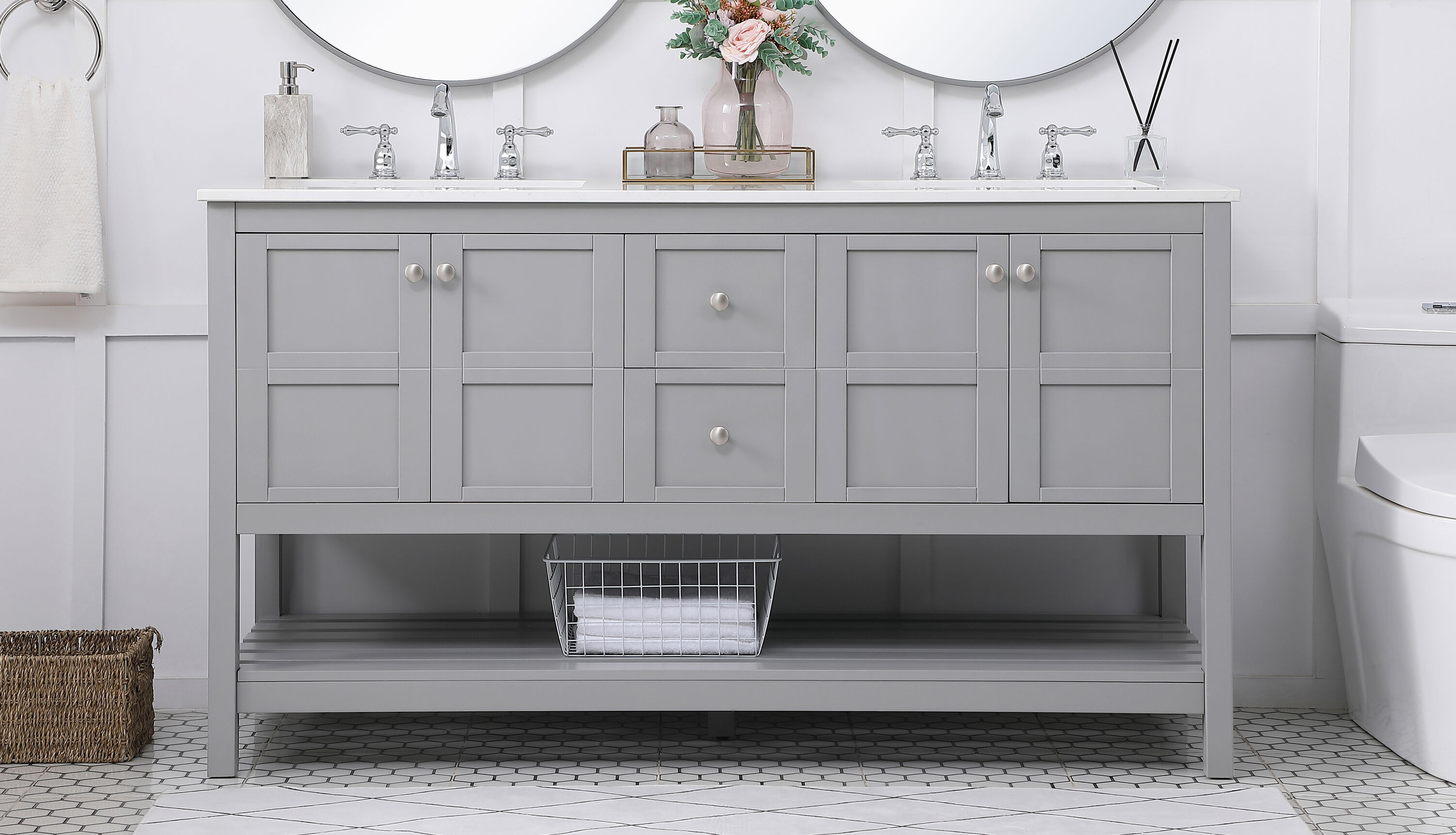 Elegant Decor FI49260DGR Bath-Vanity-Combo - View #2