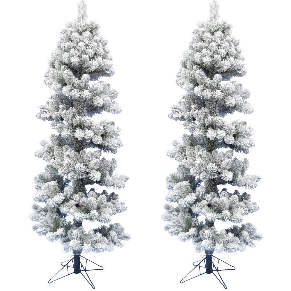 Fraser Hill Farm FFPTC050-0WH/SET2 2-Pack 60-in Happy Holidays Tree
