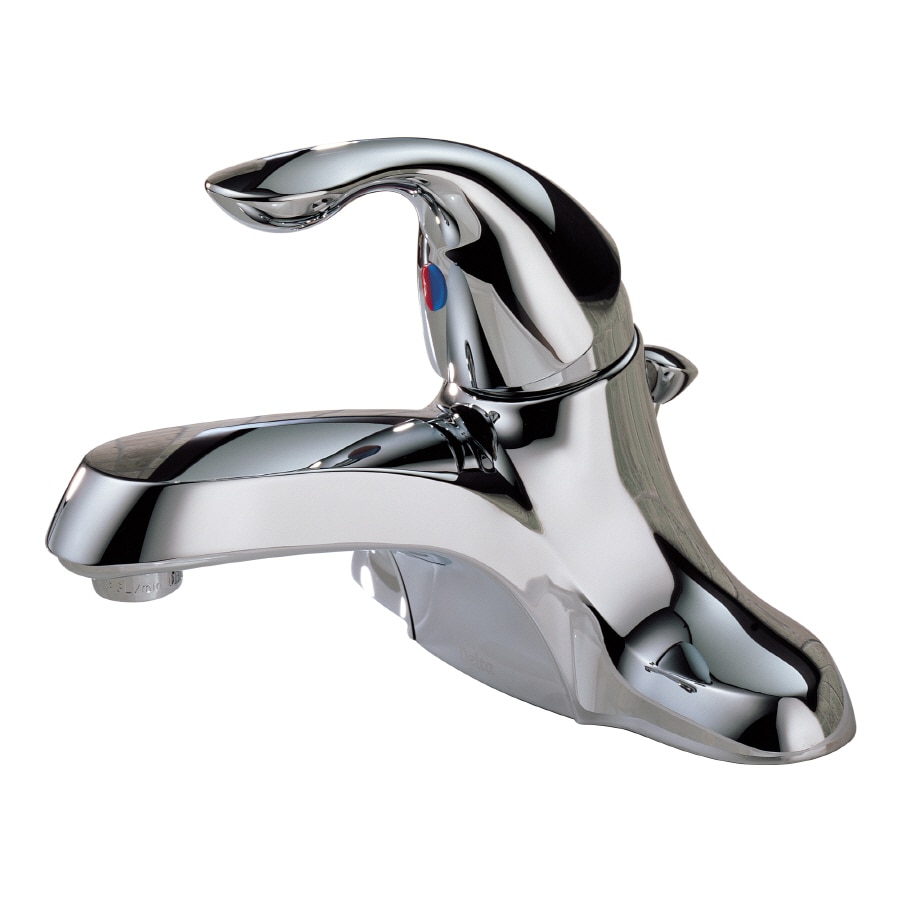 Delta Chrome 4-in centerset 1-Handle WaterSense Bathroom Sink Faucet ...