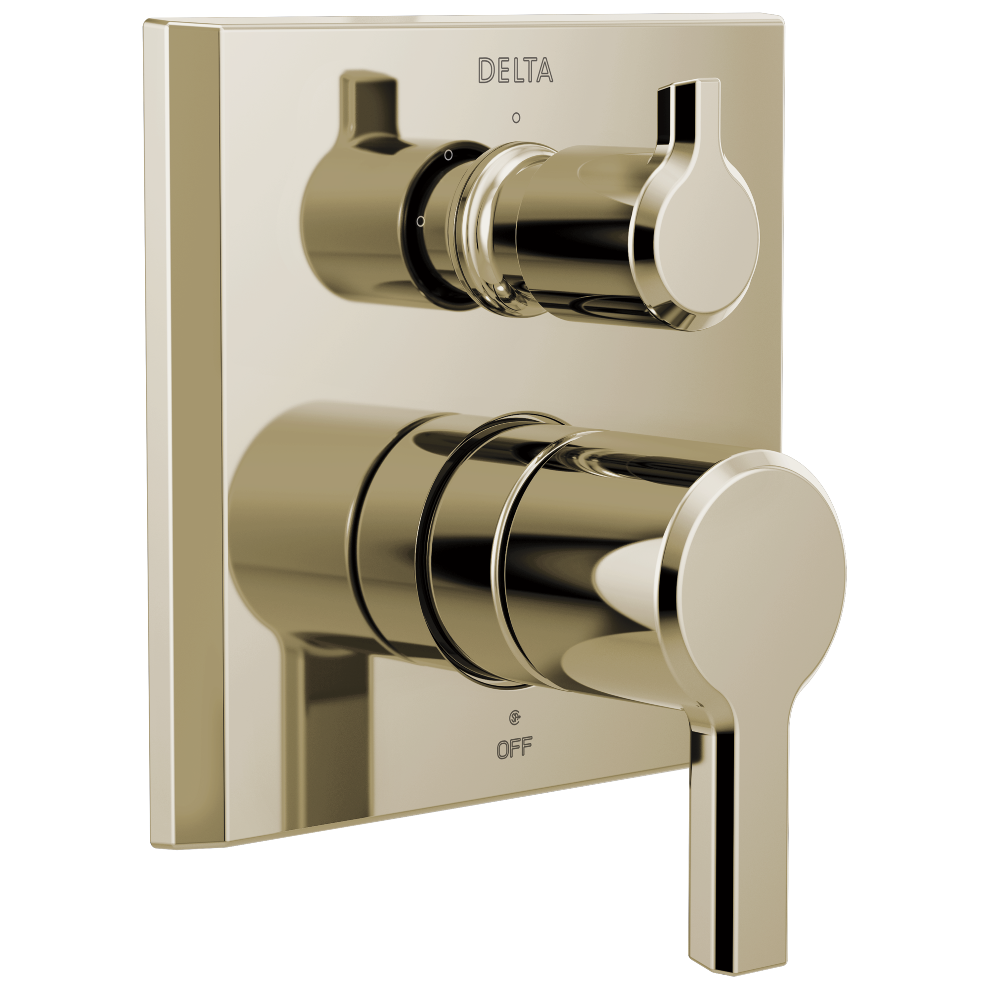 Delta T24899-PN-PR Pivotal Lumicoat Polished Nickel 2.75-Inches Universal Bathtub/Shower Diverter 0.5-Inches -ID