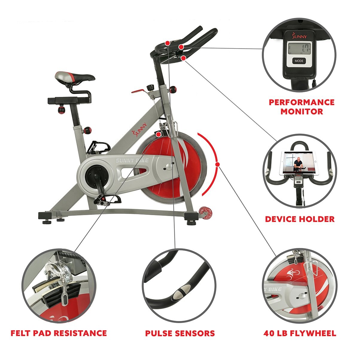 Sunny exercise bike outlet parts