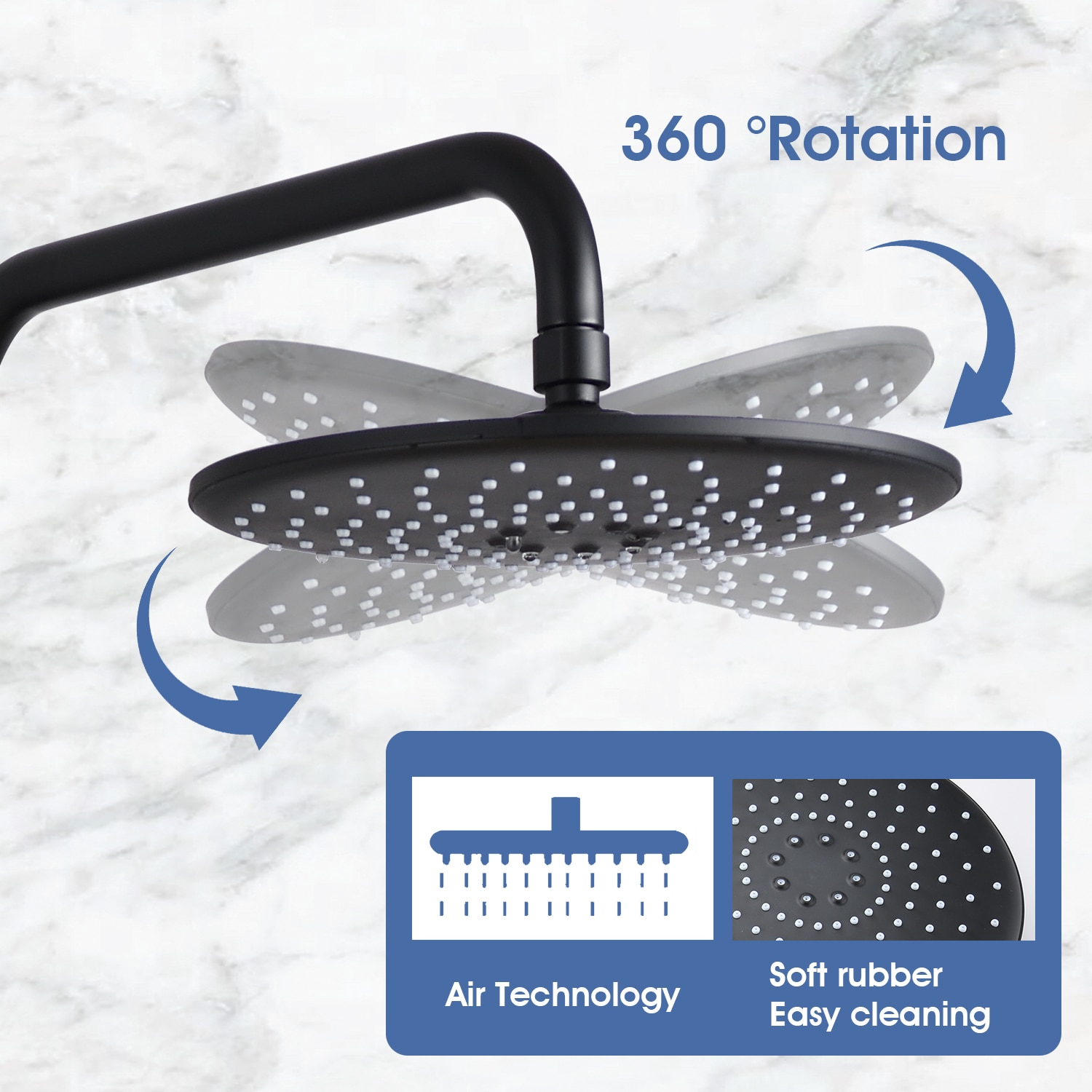 Fapully FA-S-1012B Showerhead-Bar-Panels - View #3