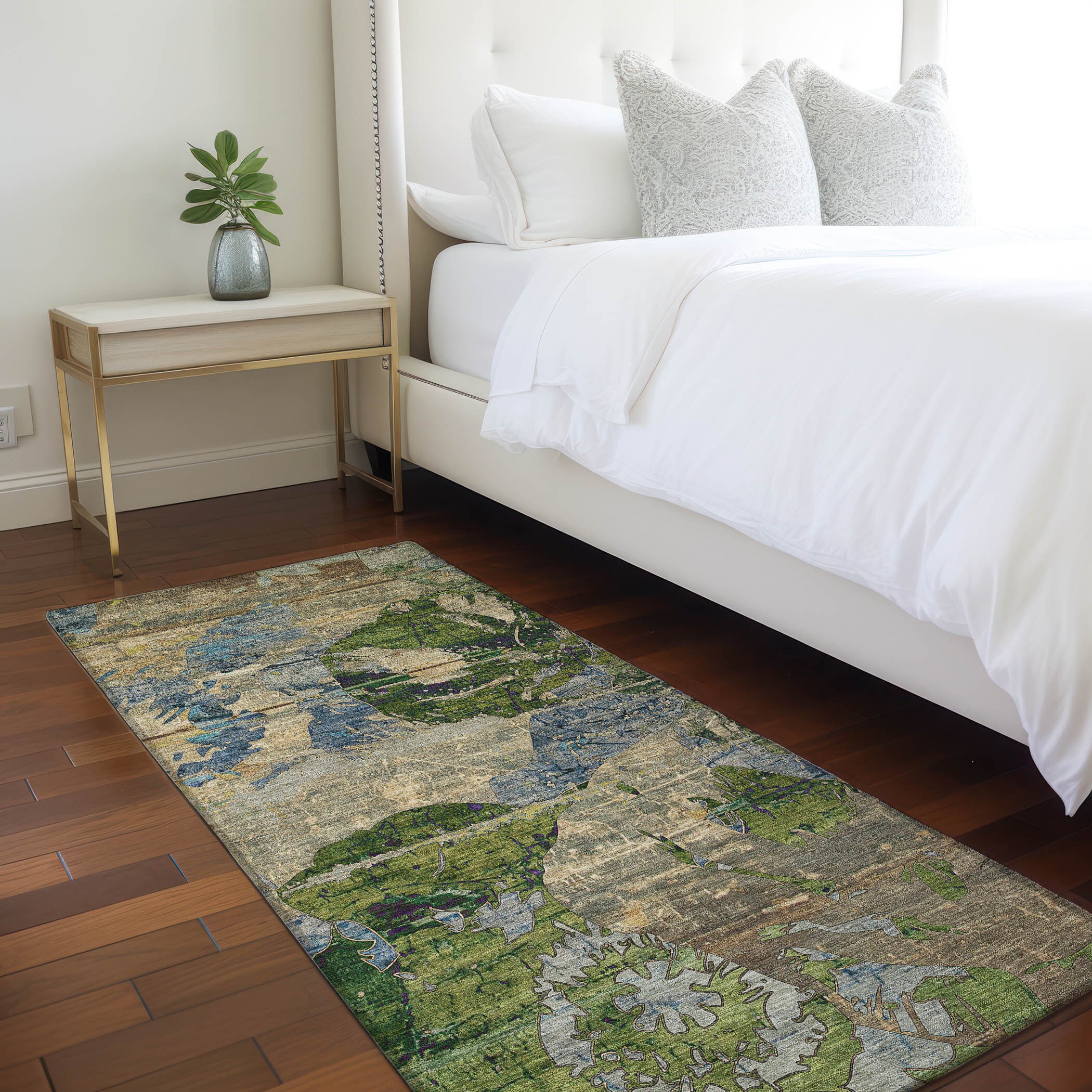Addison Rugs ACN555TP2X8 Chantille ACN555TP 2 x 7 (ft) Polyester Taupe Rectangular Indoor/Outdoor Geometric Machine washable Area rug