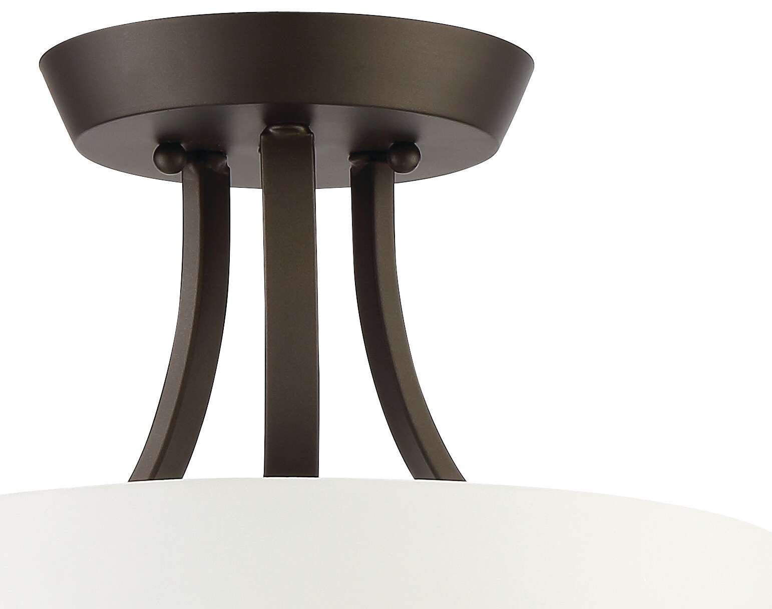 Espresso Brown 13" Drum Shade Ceiling Light with Frosted Glass