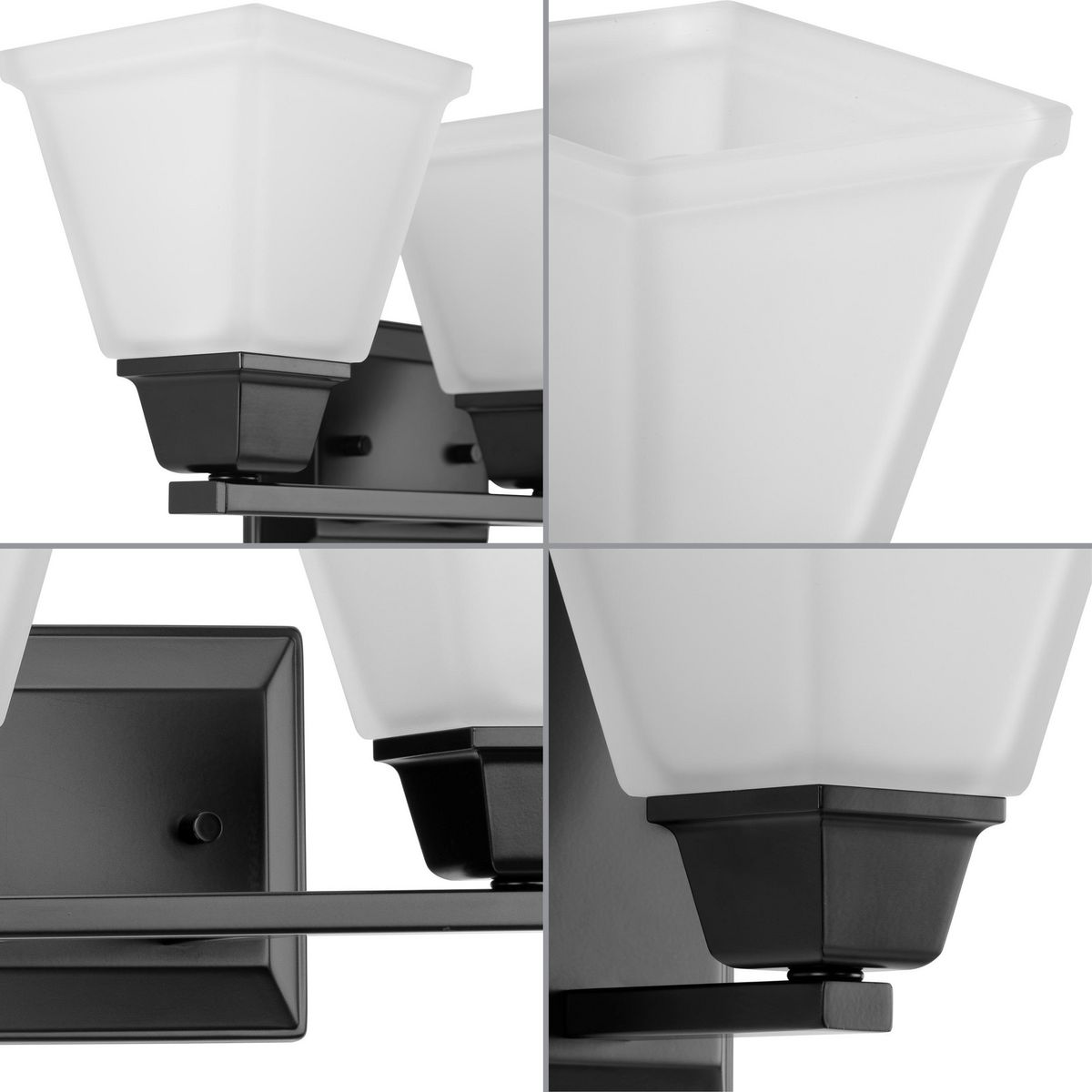 Matte Black 23" Steel 3-Light Bath Vanity Fixture