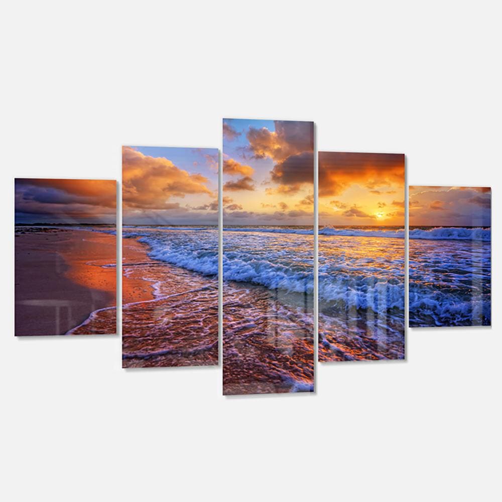 Designart 32-in H x 60-in W Coastal Metal Print in the Wall Art ...