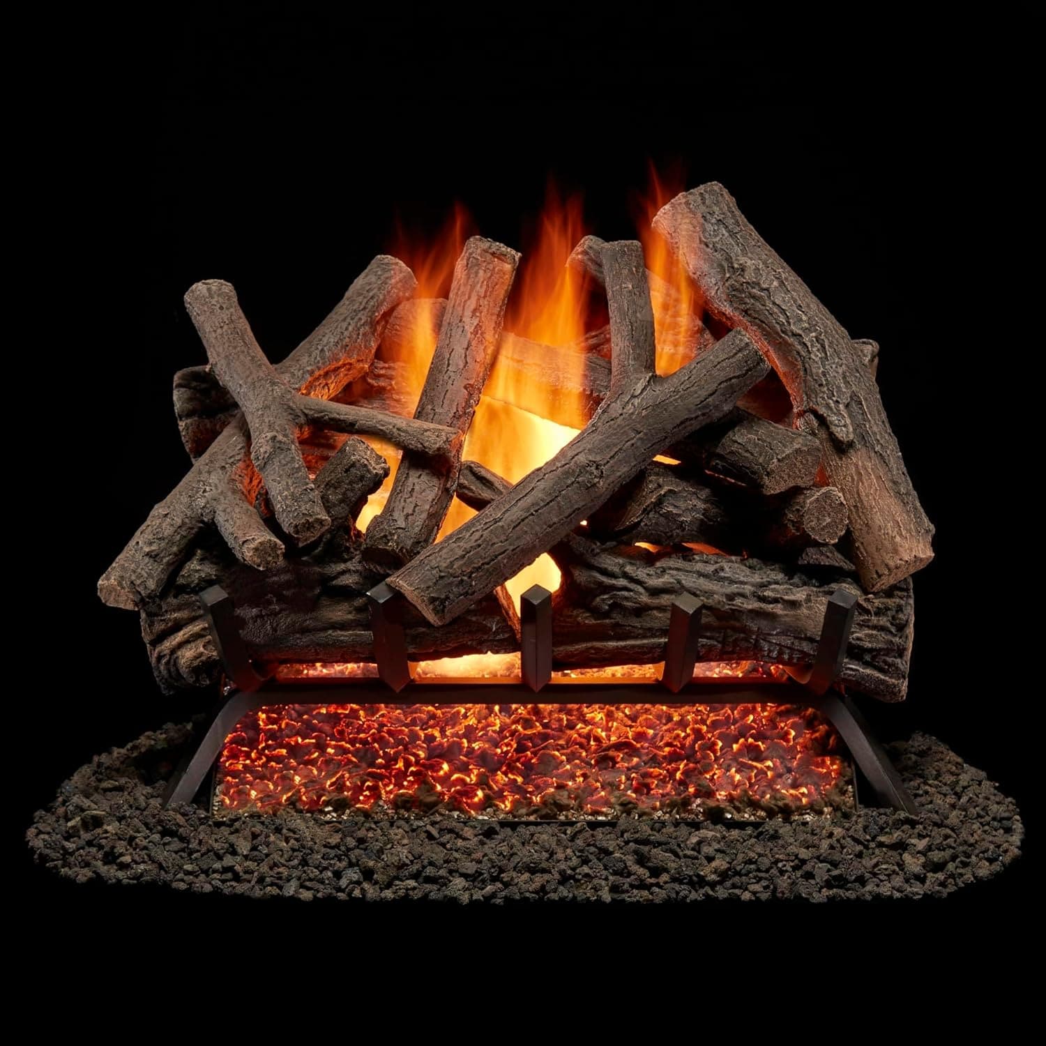 Bluegrass Living 24-in. 55,000 BTU Vented Natural Gas Fireplace Log Set ...