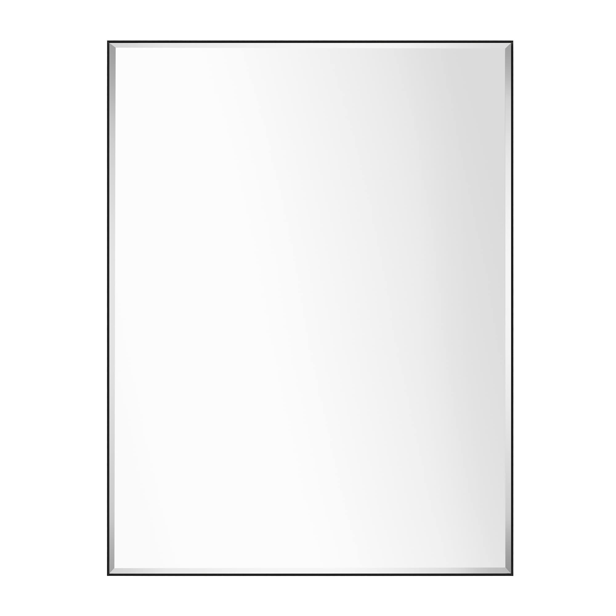 GETLEDEL MR-4615BK 40-Inches x 30-Inches Framed Rectangle Tilting Bathroom Vanity Mirror ( Black )