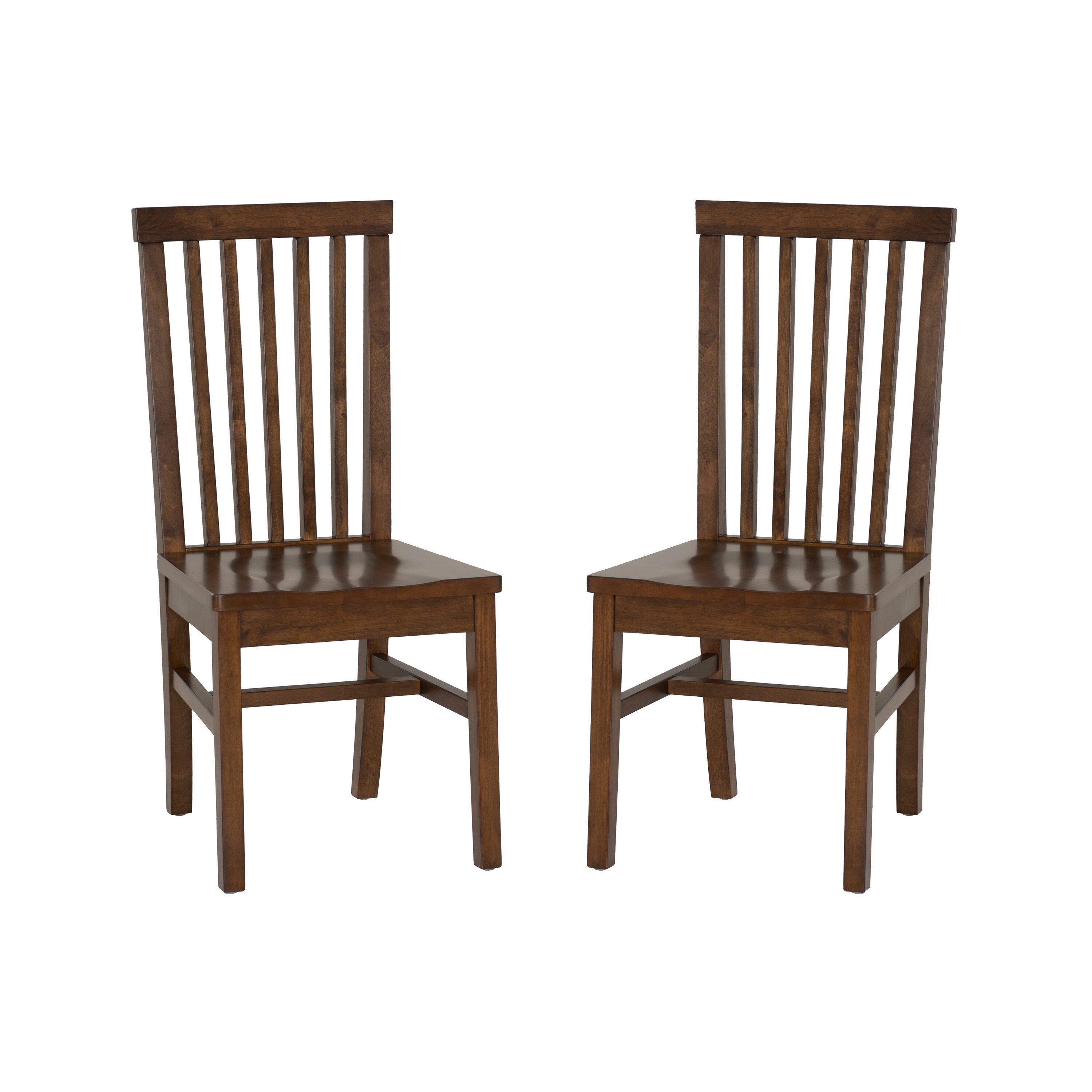 Linon CH246WAL02KD Percival Side Chair Walnut Set of 2