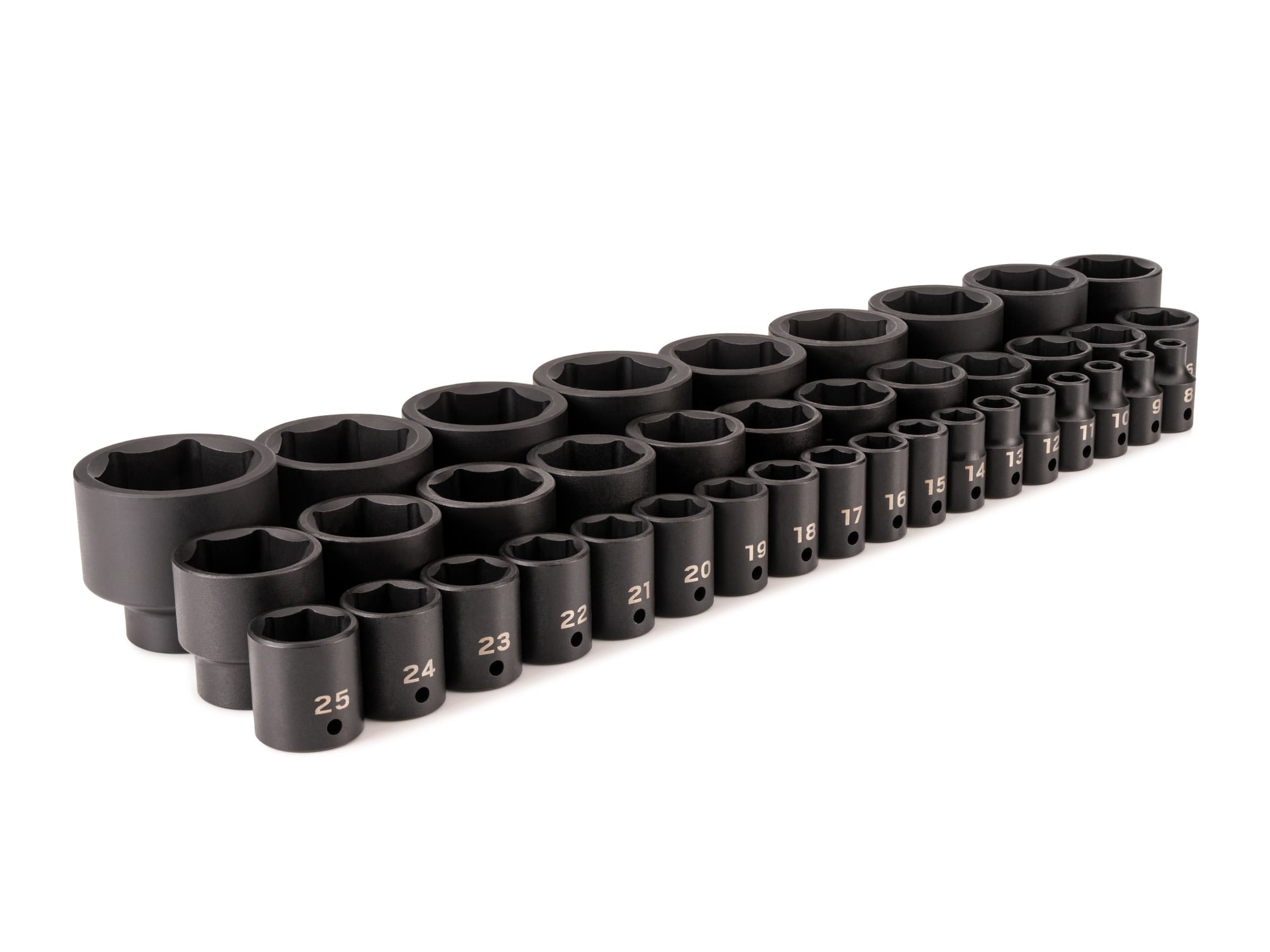 TEKTON Shallow 39 -Piece Metric 1/2-in Drive Set 6-point Impact Socket Set