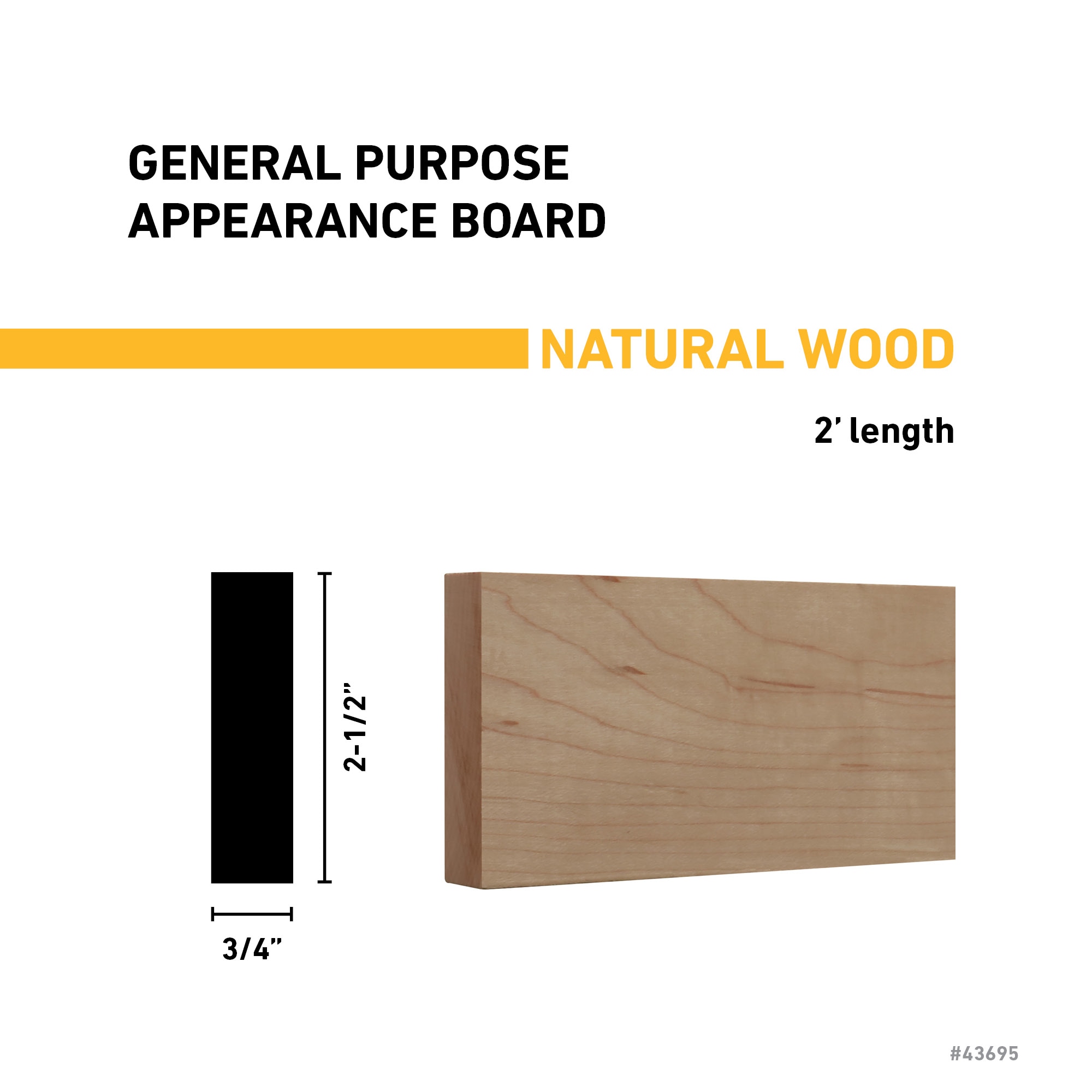 RELIABILT H 1X3 2 MAPLE Appearance-Boards - View #3