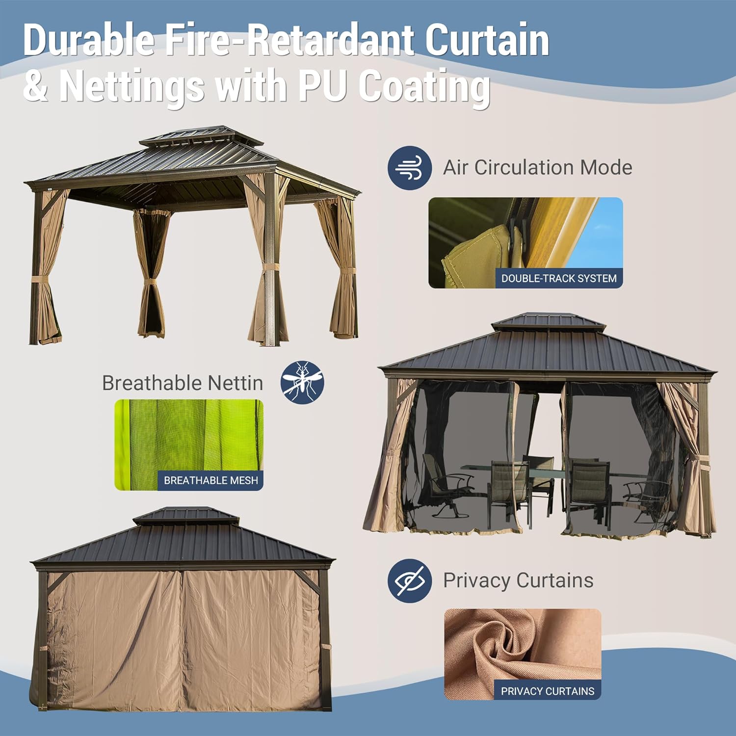 Mondawe MA-GCS090 Wood-Resin-Gazebos - View #5