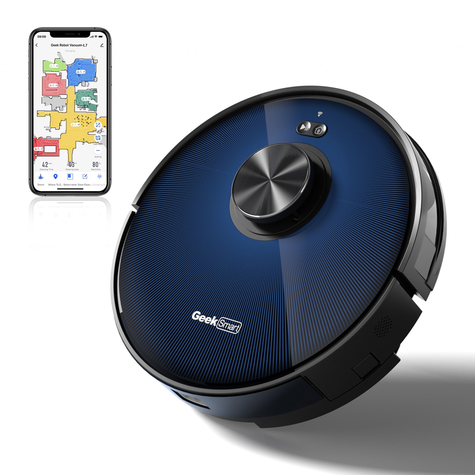 Elite Gourmet Robot Vacuum and Mop with LiDAR Navigation 2700Pa Suction Sansujyuku sansujyuku.com