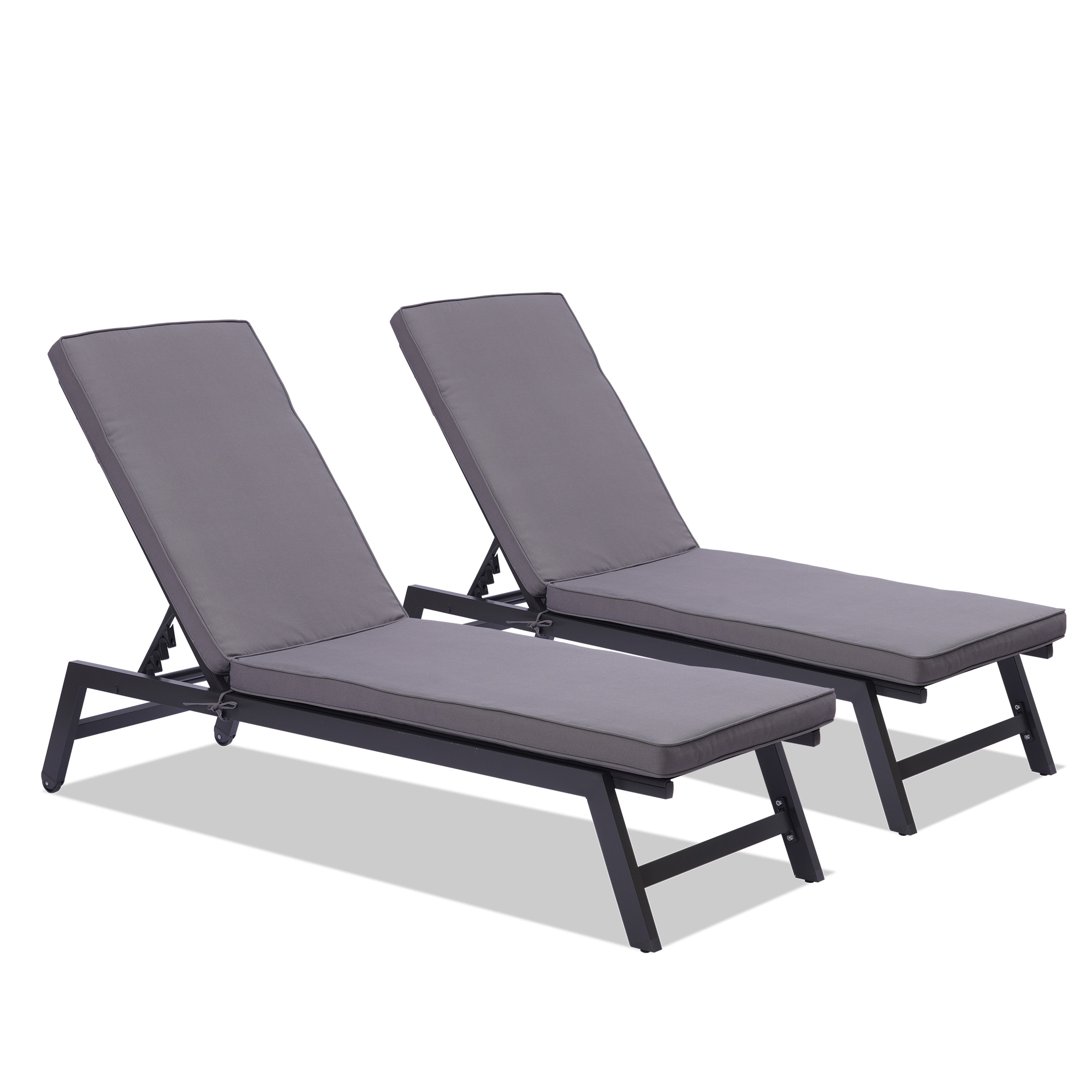 aluminum lounge chairs with cushions