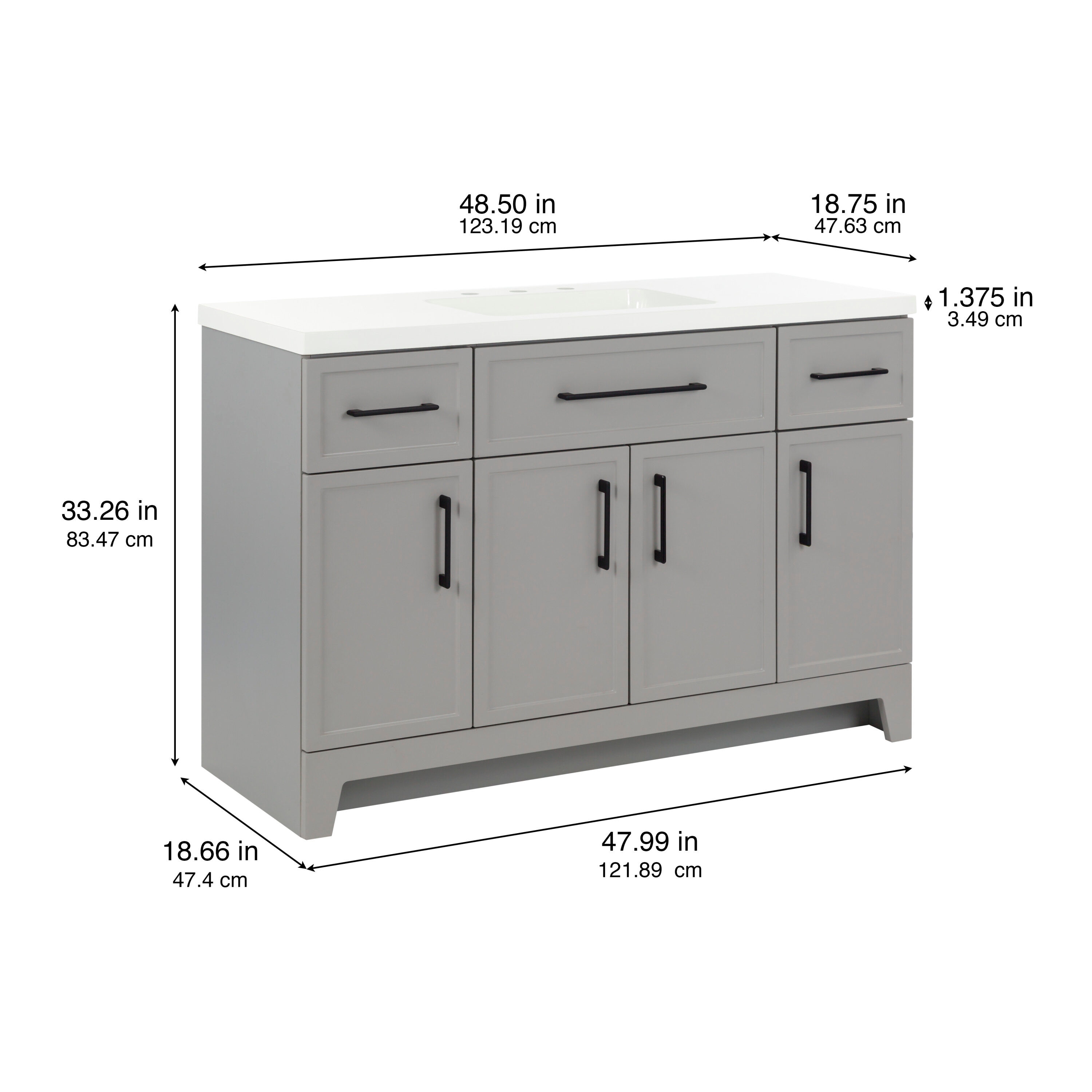 Style Selections LW24W48P2-CY Bath-Vanity-Combo - View #4